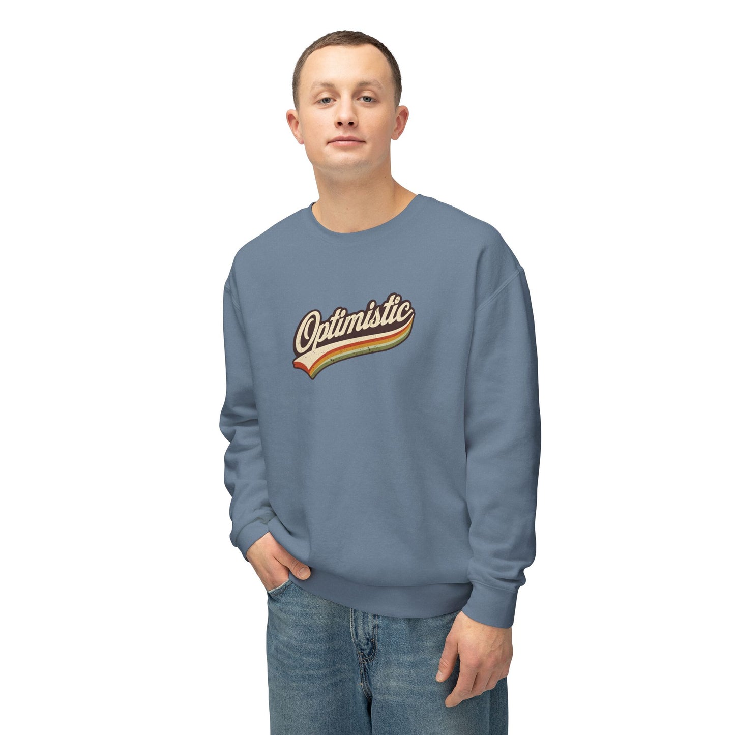 Optimistic Unisex Lightweight Crewneck Sweatshirt
