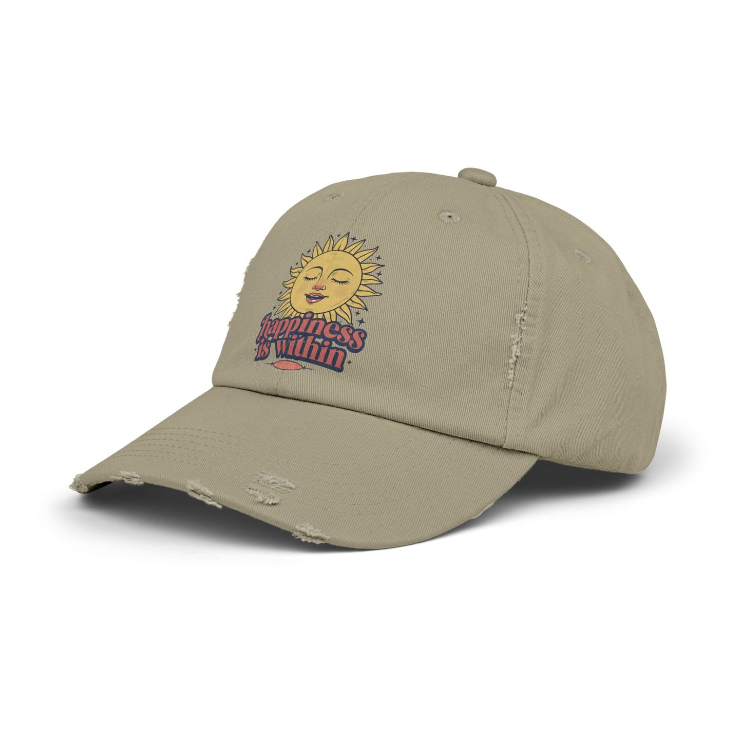 Happiness Is Within Distressed Cap