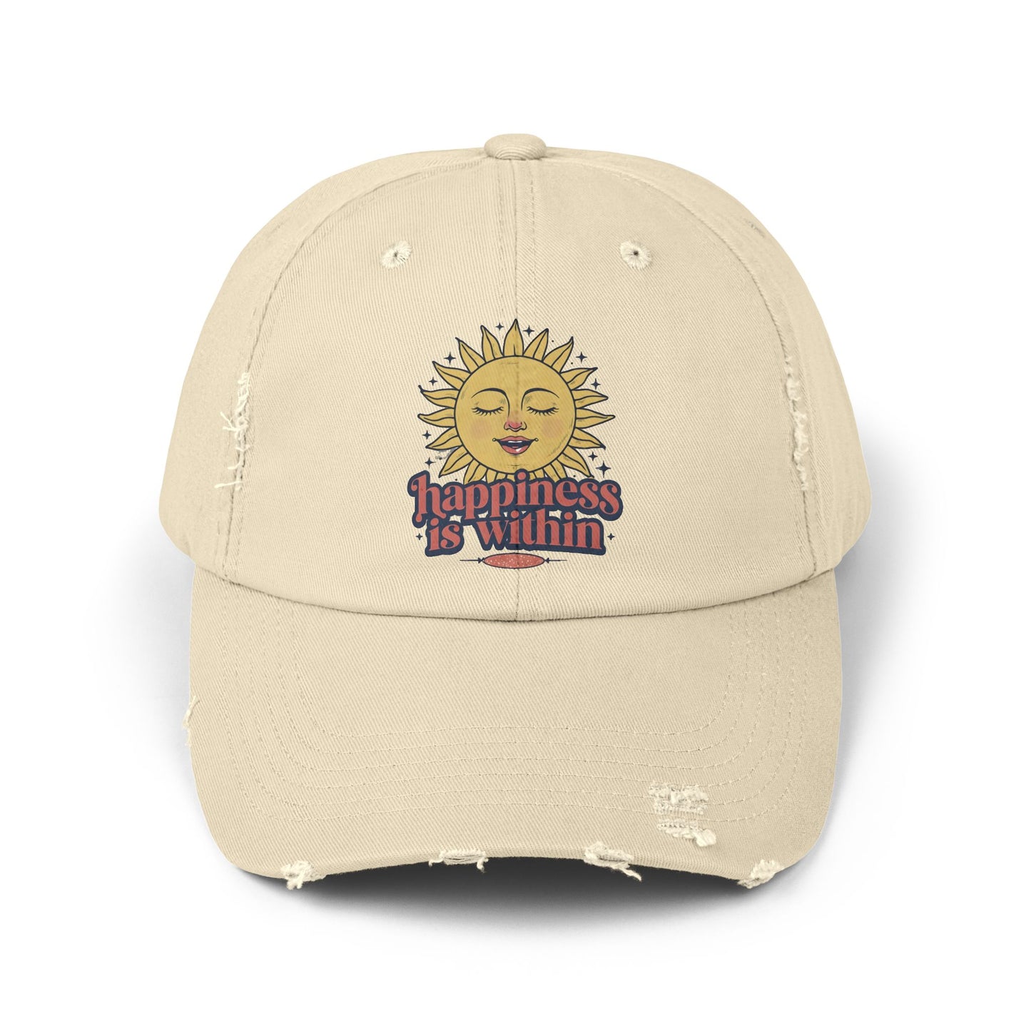 Happiness Is Within Distressed Cap
