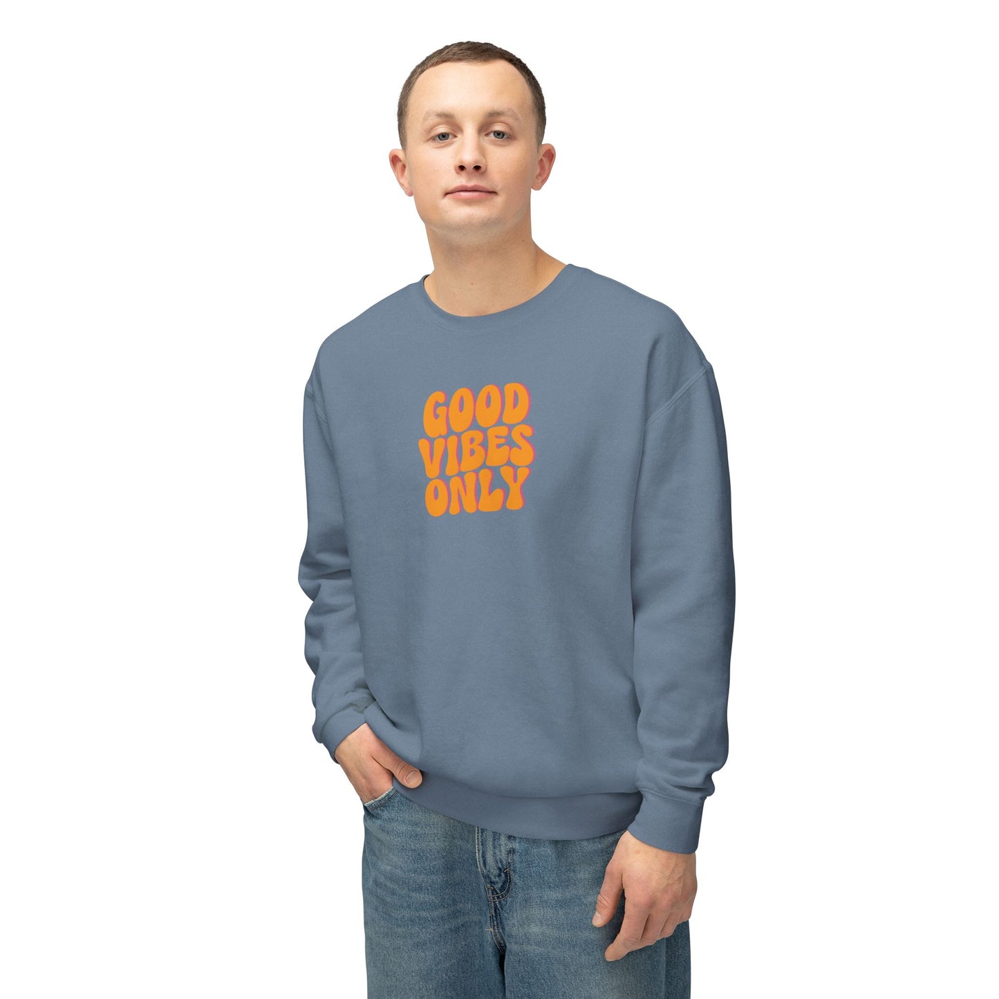 Good Vibes Only Lightweight Crewneck Sweatshirt