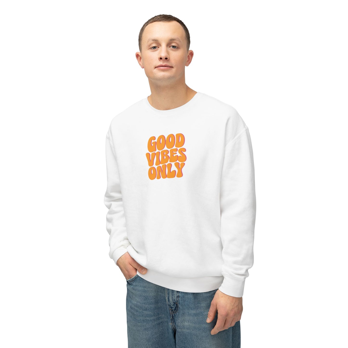 Good Vibes Only Lightweight Crewneck Sweatshirt