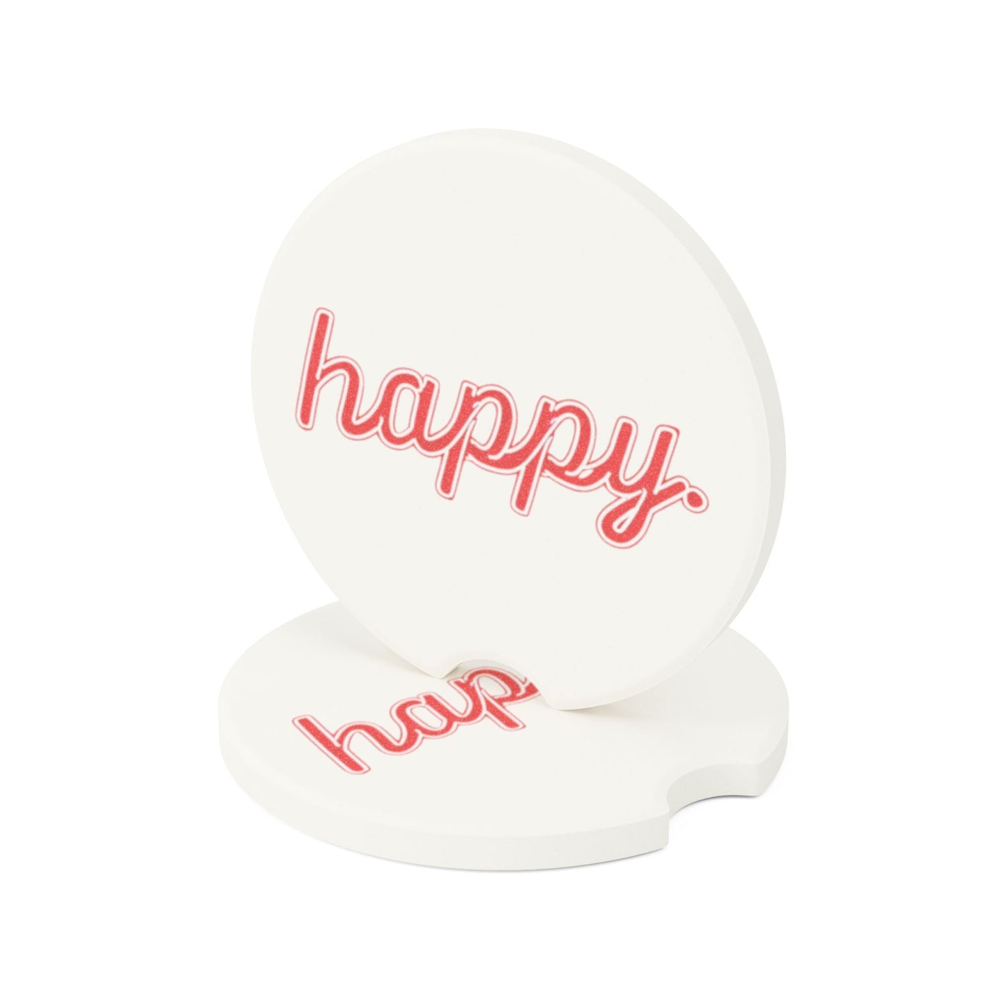 Happy Soapstone Car Coaster