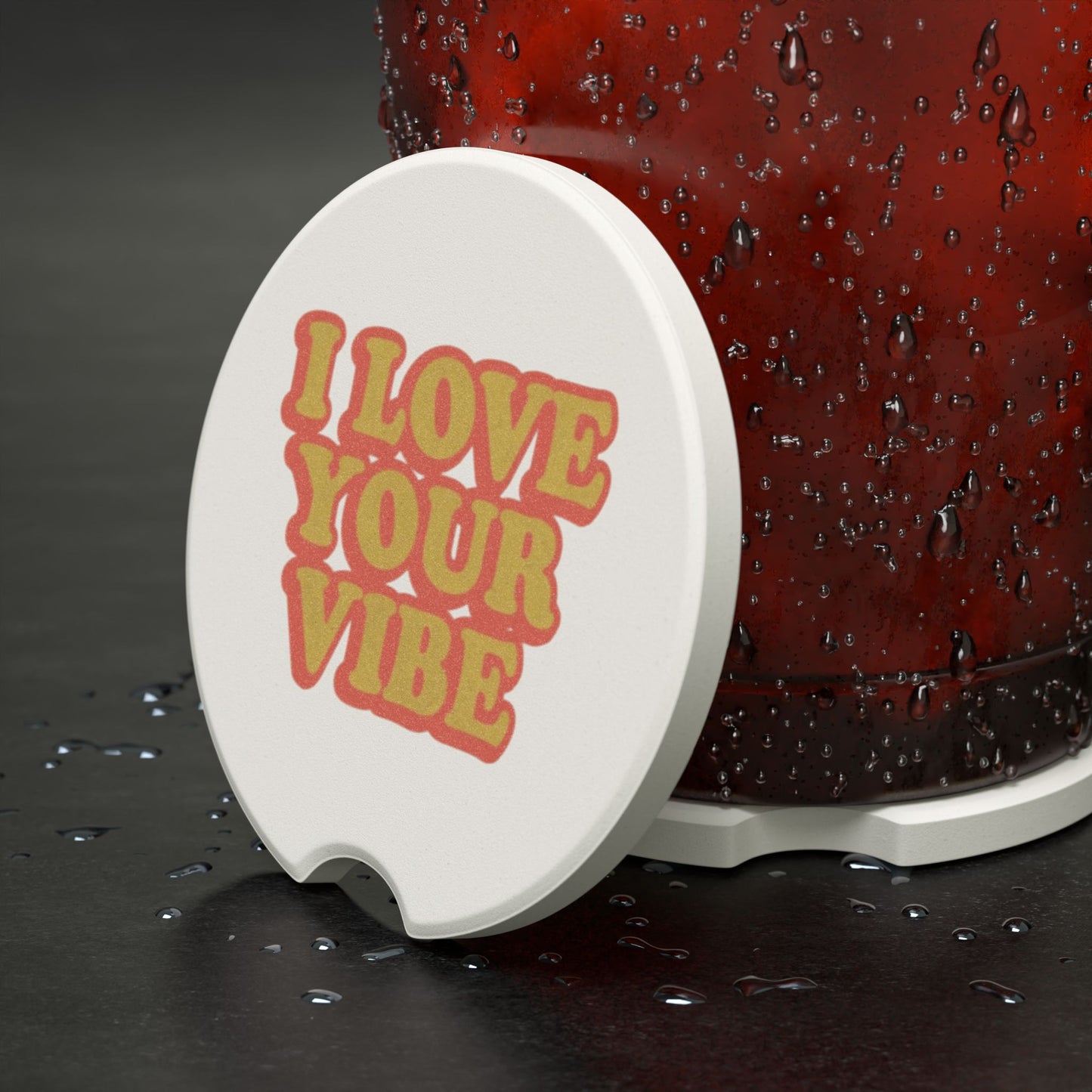 I Love Your Vibe Soapstone Car Coasters