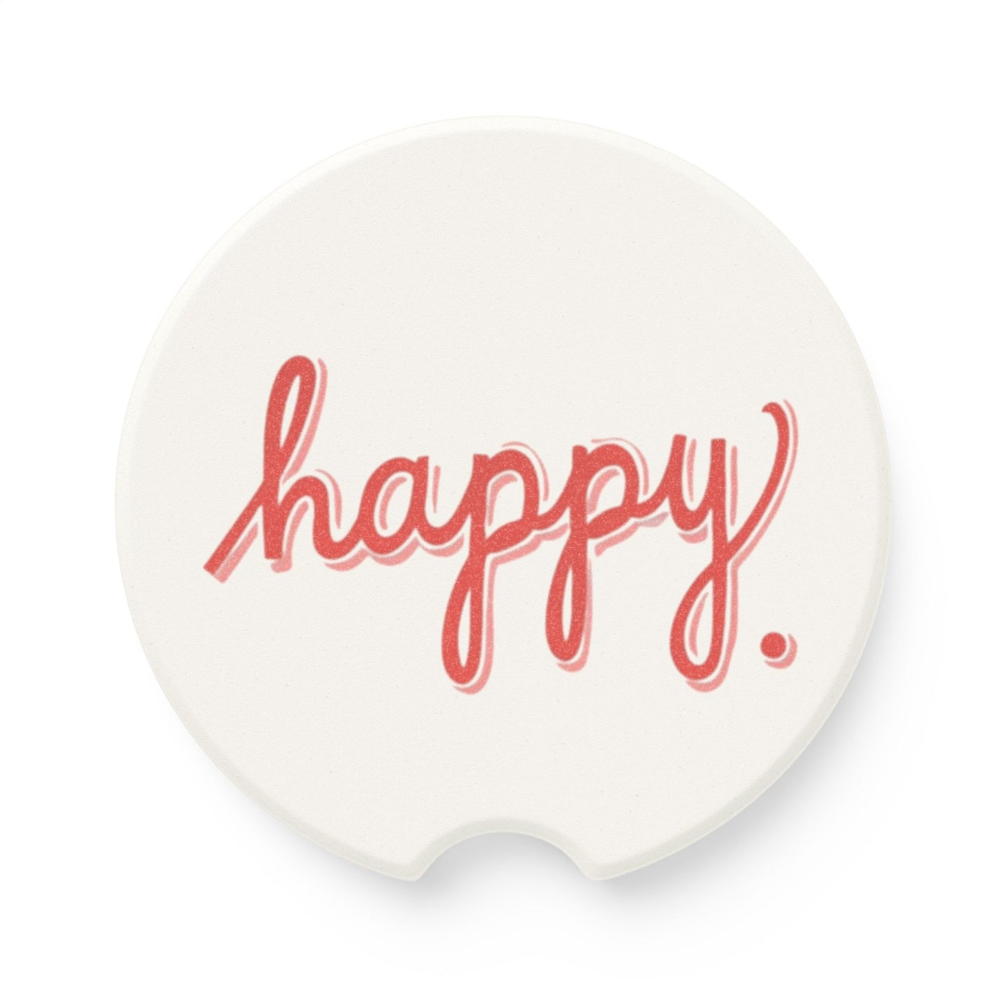Happy Soapstone Car Coaster
