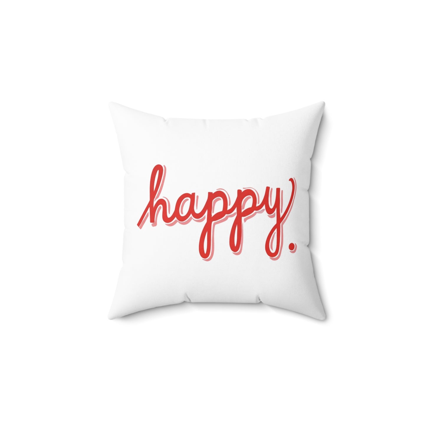 Happy Square Pillow