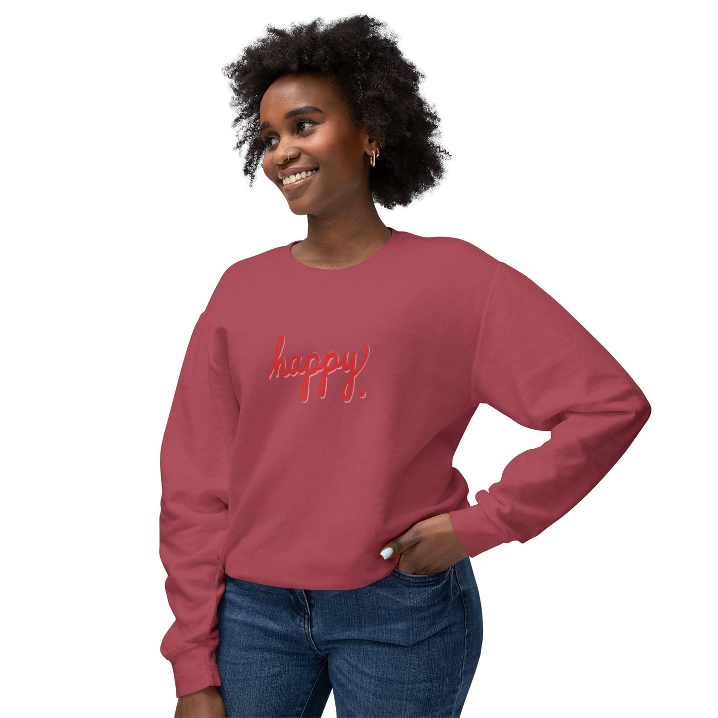 Happy Unisex Crewneck Sweatshirt