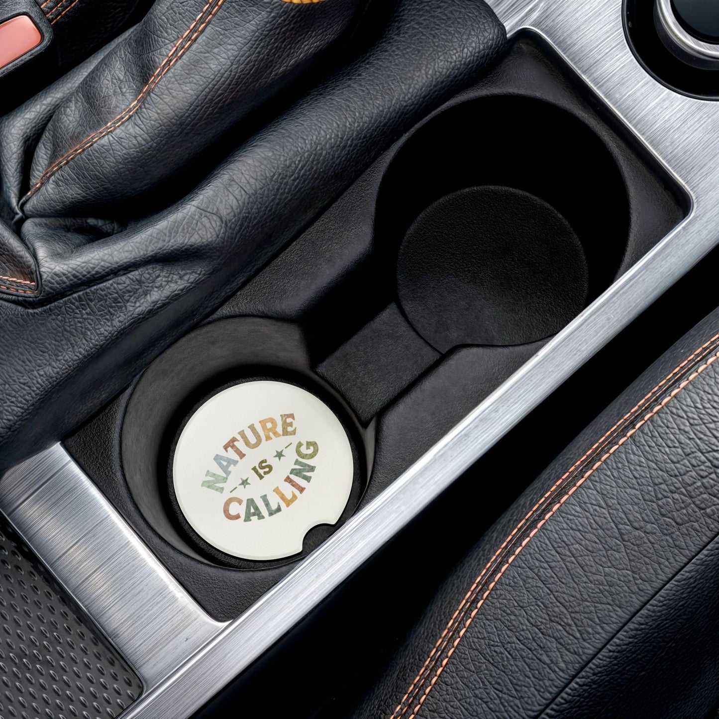 Nature Is Calling Soapstone Car Coaster
