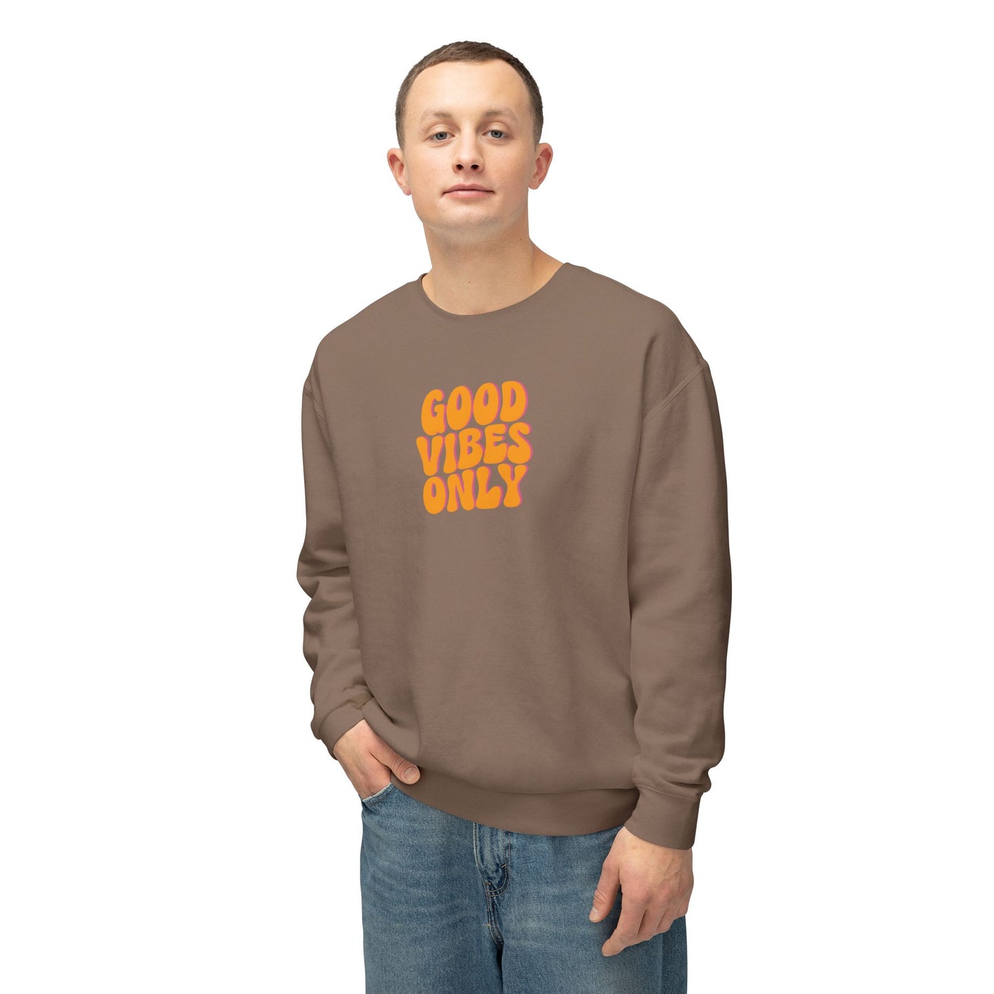 Good Vibes Only Lightweight Crewneck Sweatshirt