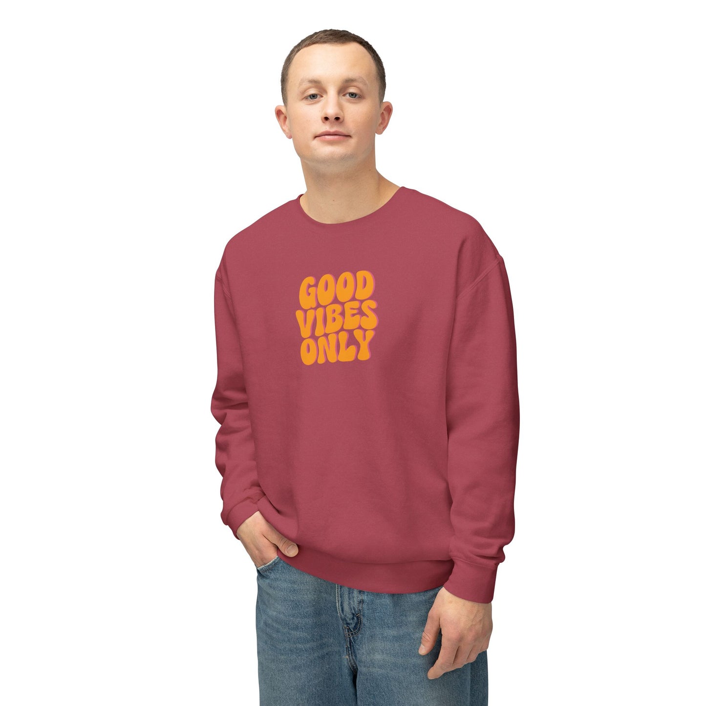 Good Vibes Only Lightweight Crewneck Sweatshirt