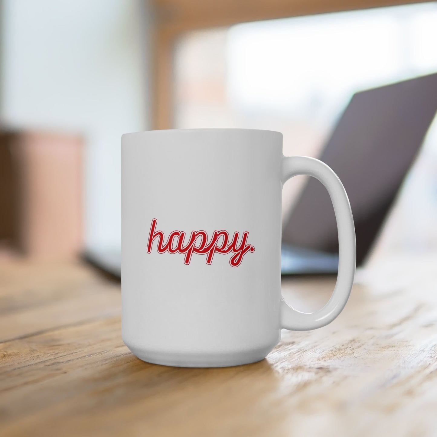 Happy Mug, 15oz