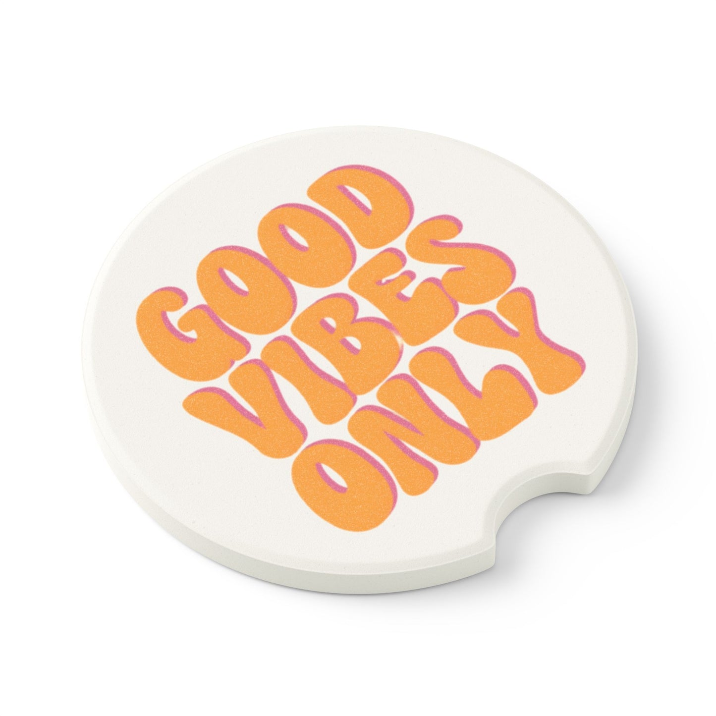 Good Vibes Only Soapstone Car Coaster
