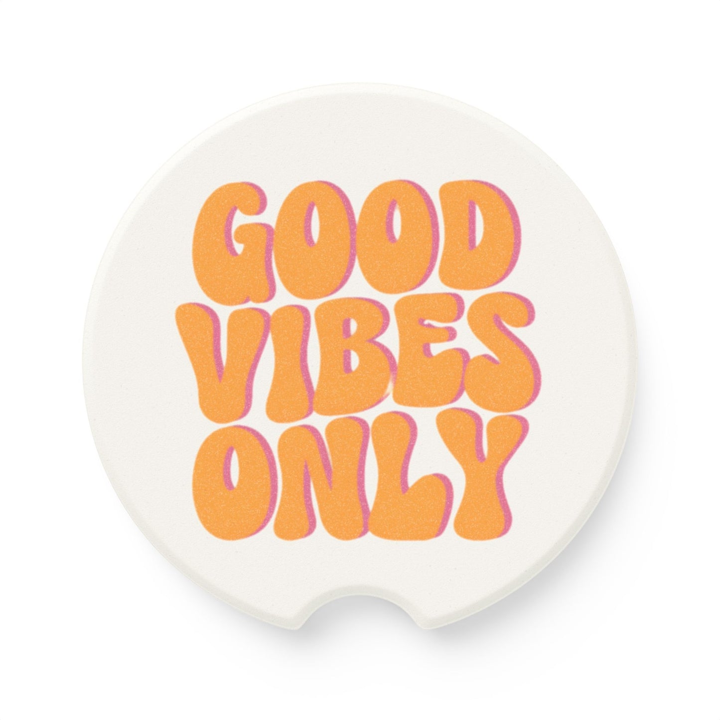 Good Vibes Only Soapstone Car Coaster