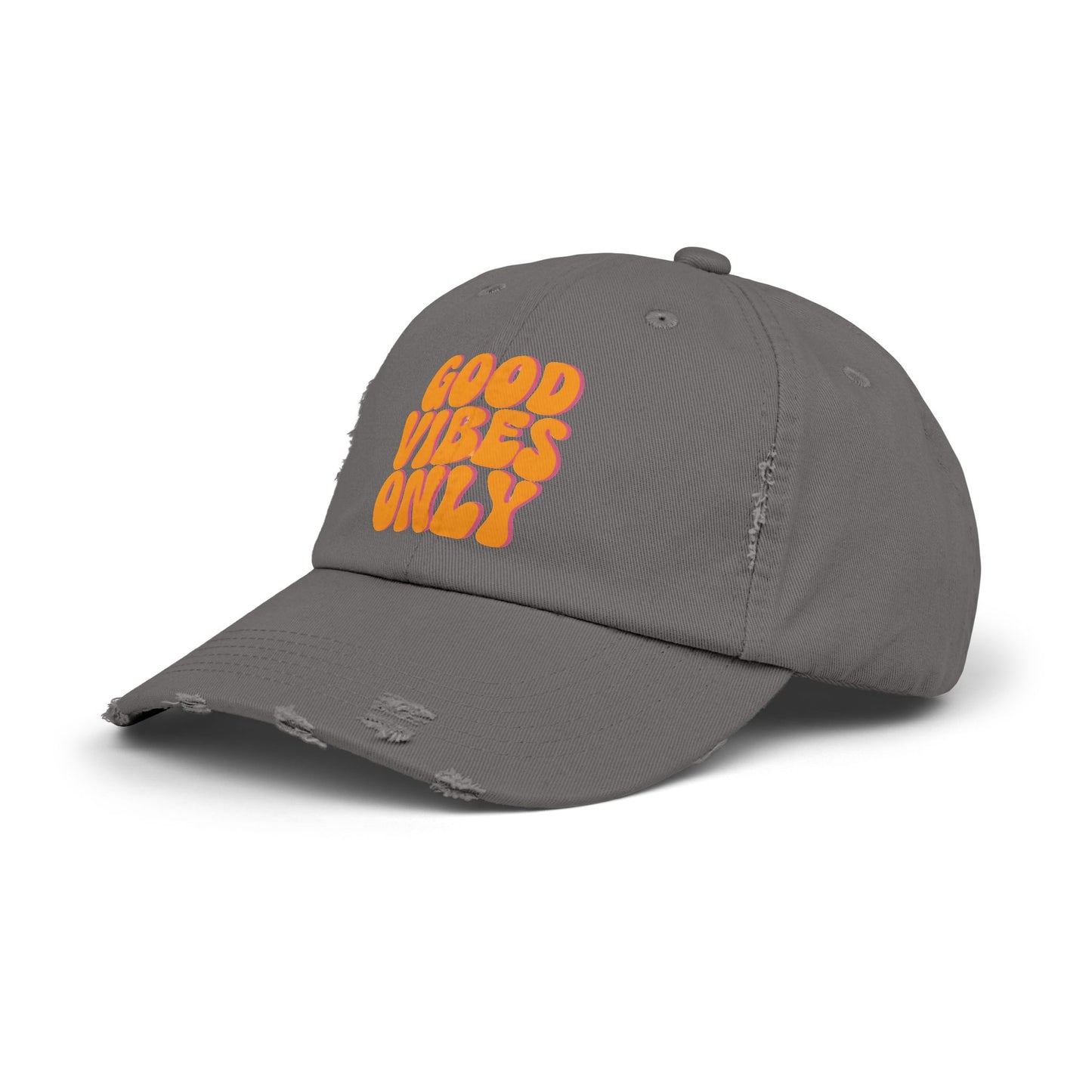 Good Vibes Only Distressed Cap