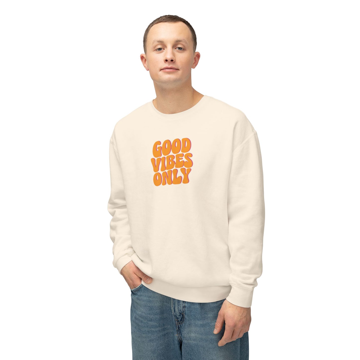 Good Vibes Only Lightweight Crewneck Sweatshirt