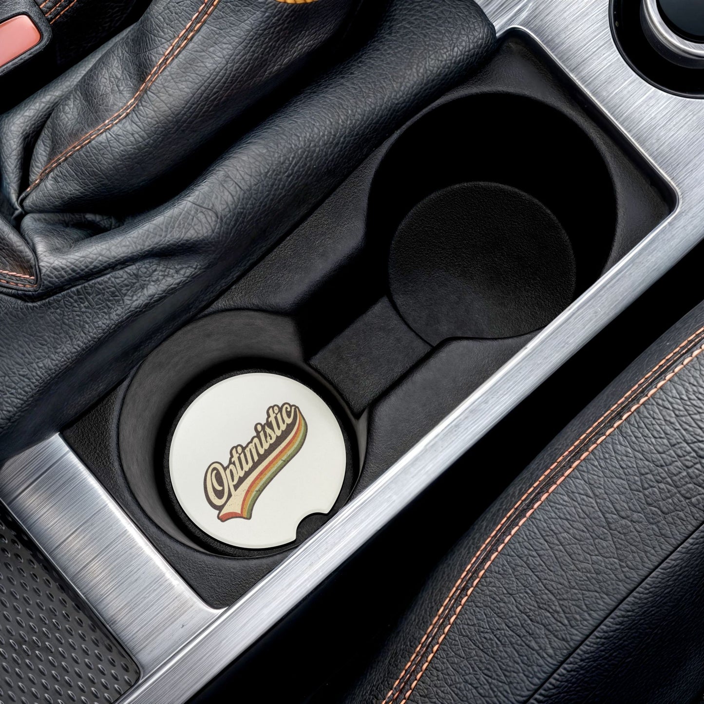 Optimistic Soapstone Car Coaster