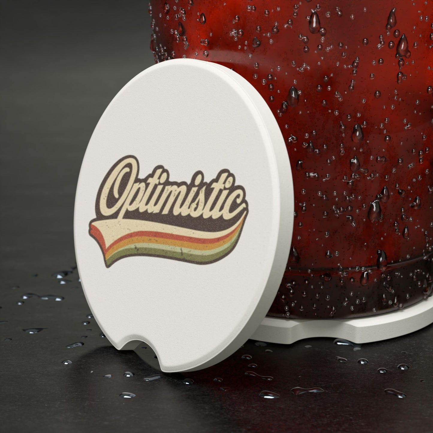 Optimistic Soapstone Car Coaster