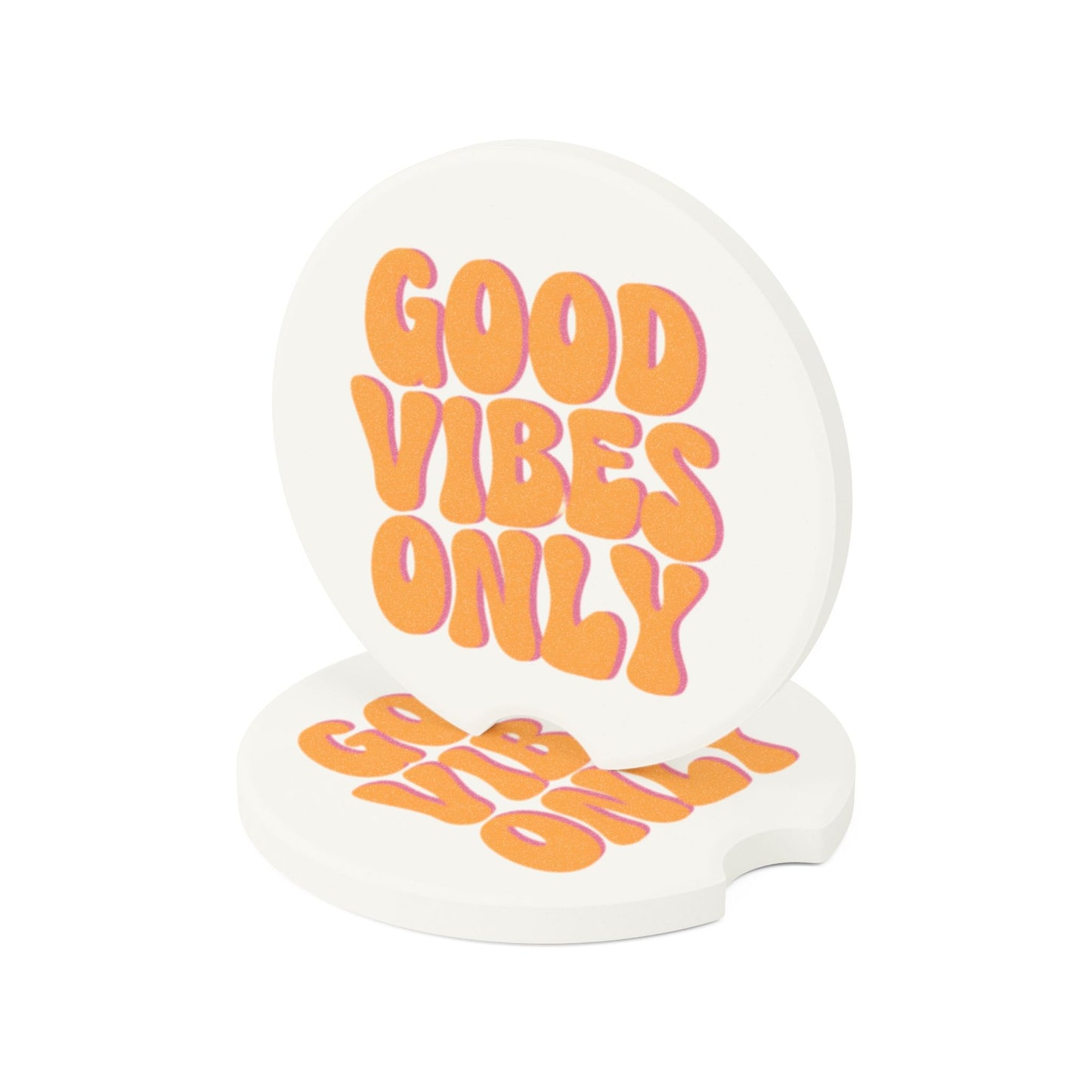 Good Vibes Only Soapstone Car Coaster