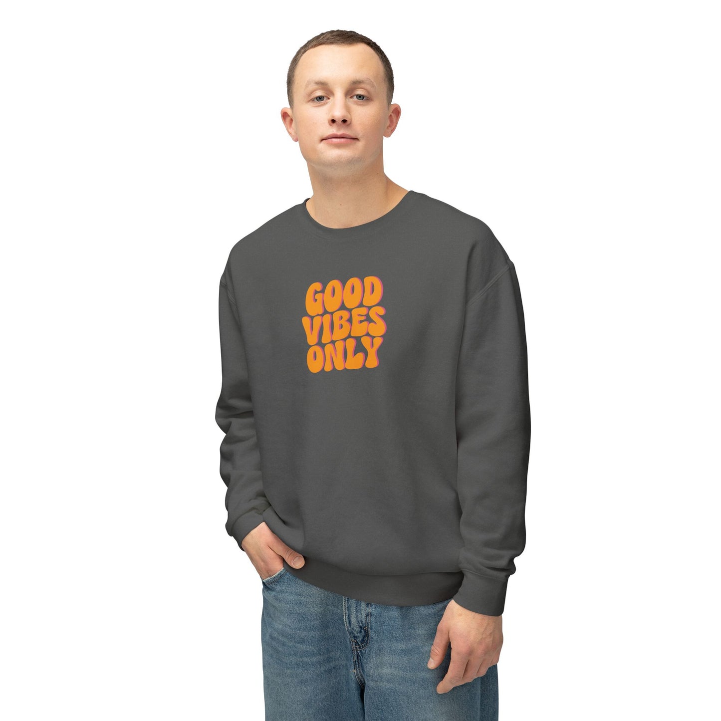 Good Vibes Only Lightweight Crewneck Sweatshirt