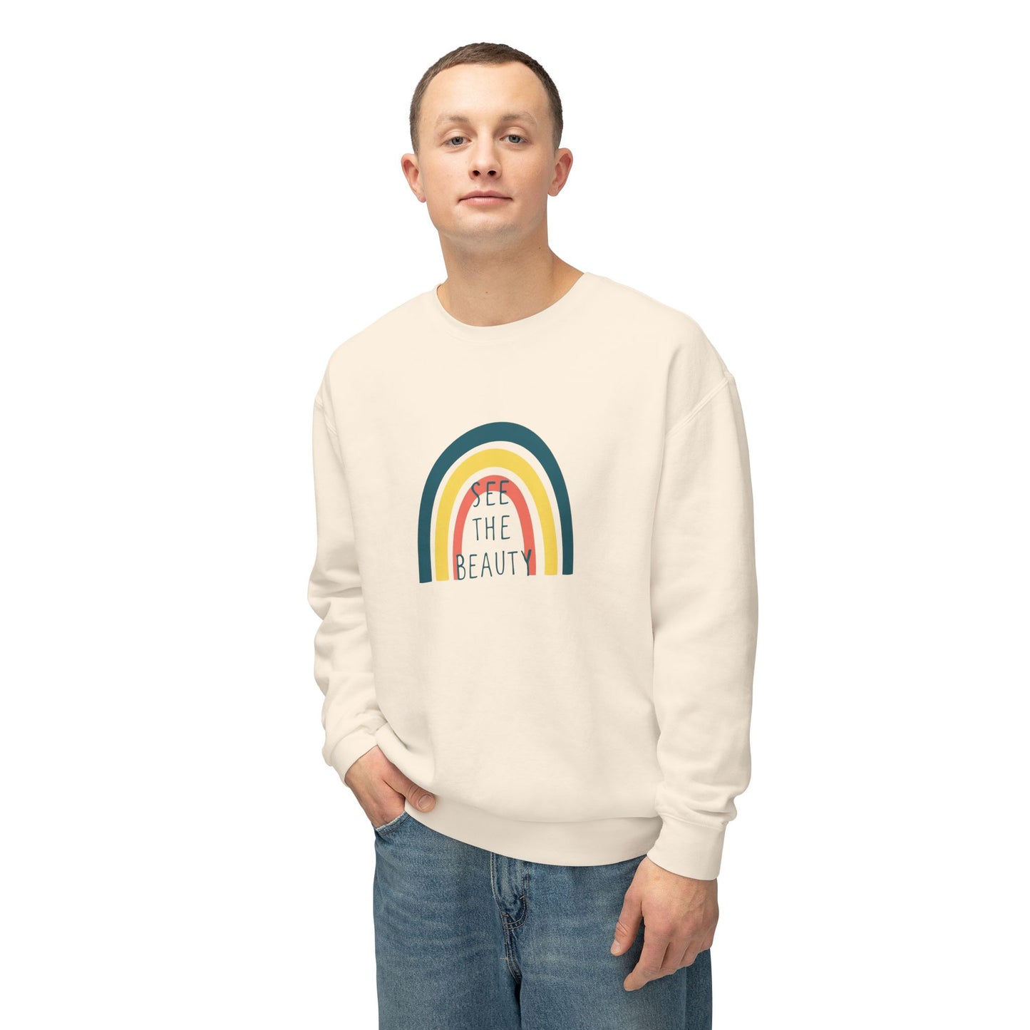 See The Beauty Unisex Lightweight Crewneck Sweatshirt