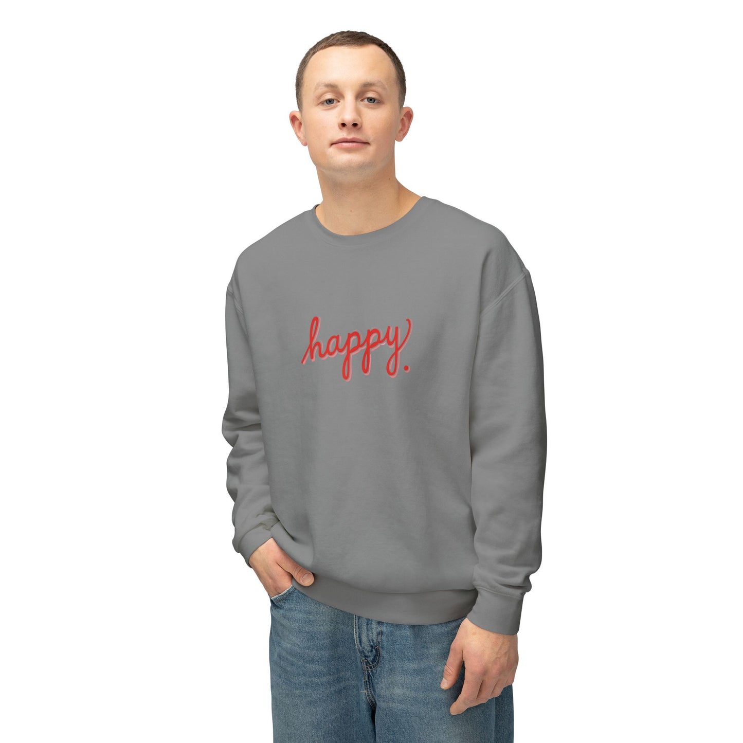 Happy Unisex Crewneck Sweatshirt