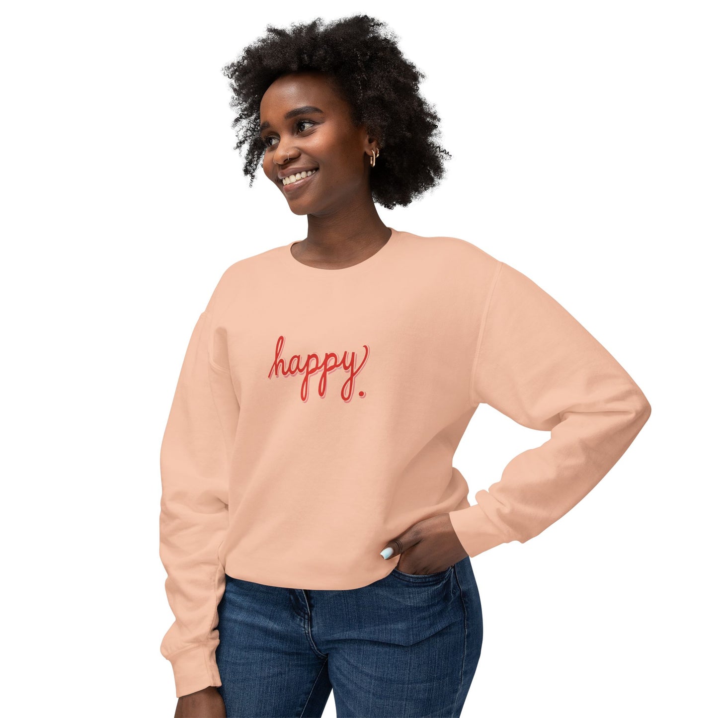 Happy Unisex Crewneck Sweatshirt