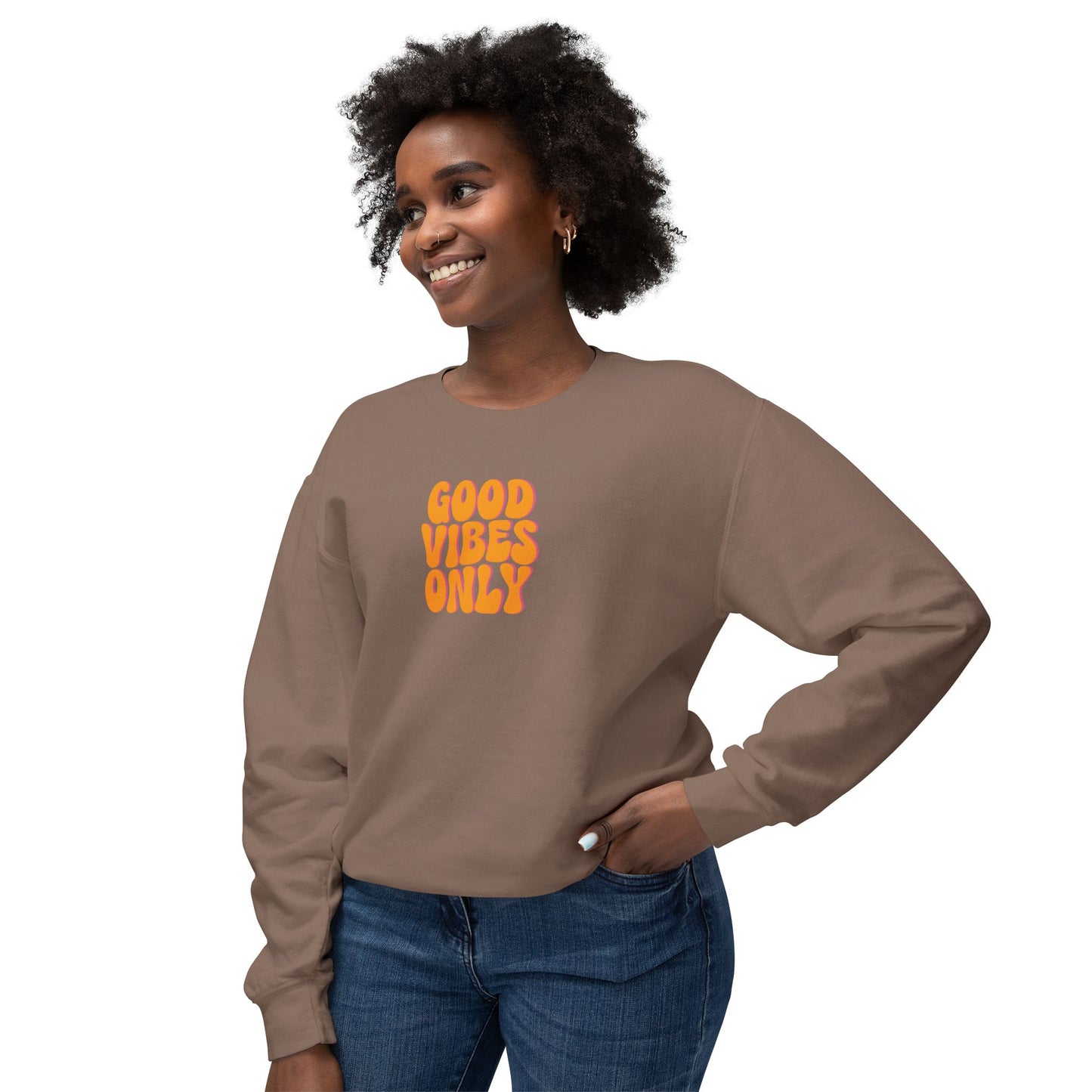 Good Vibes Only Lightweight Crewneck Sweatshirt