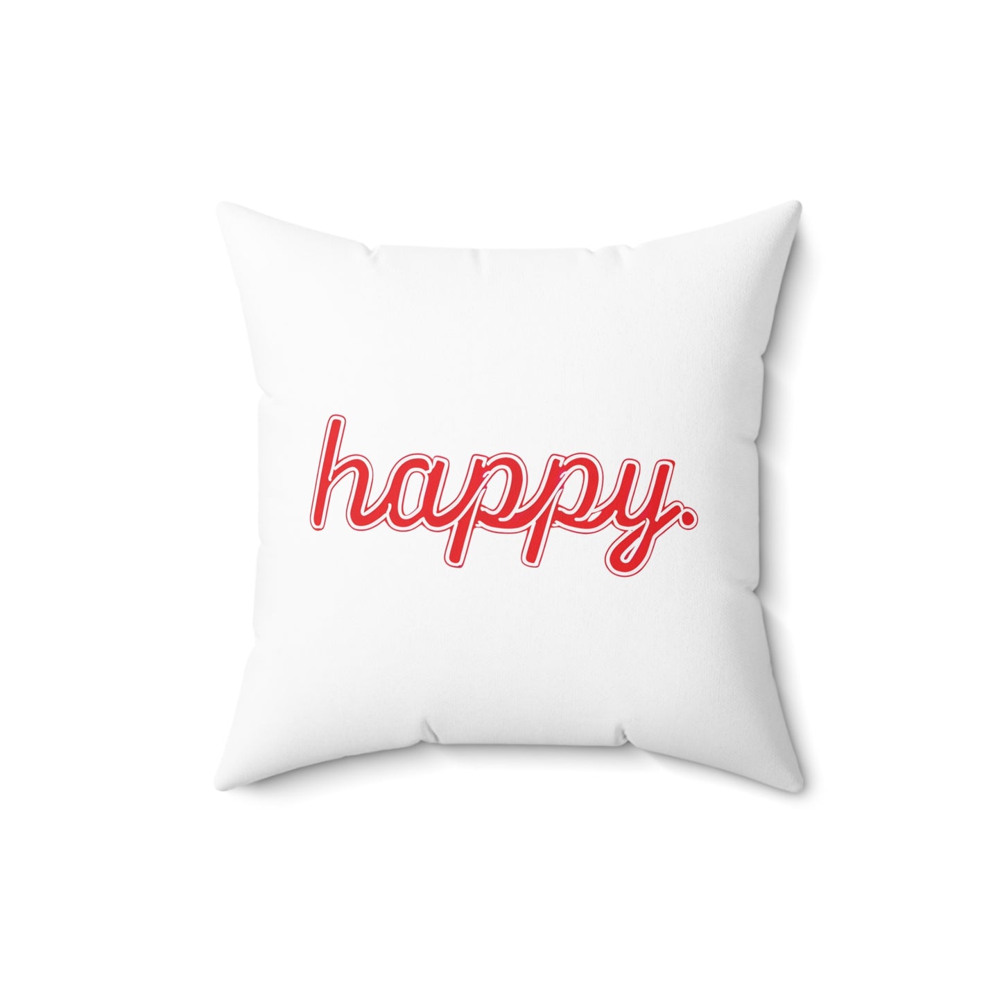 Happy Square Pillow