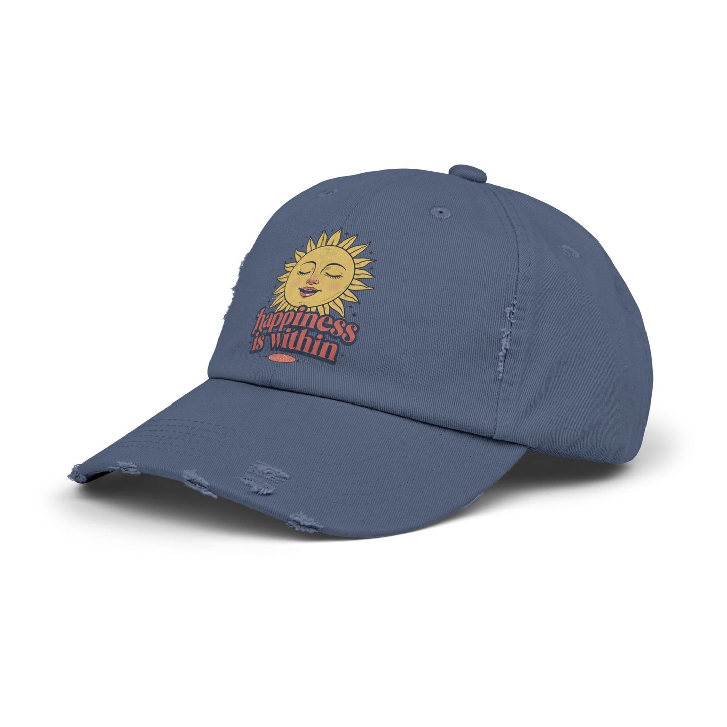 Happiness Is Within Distressed Cap