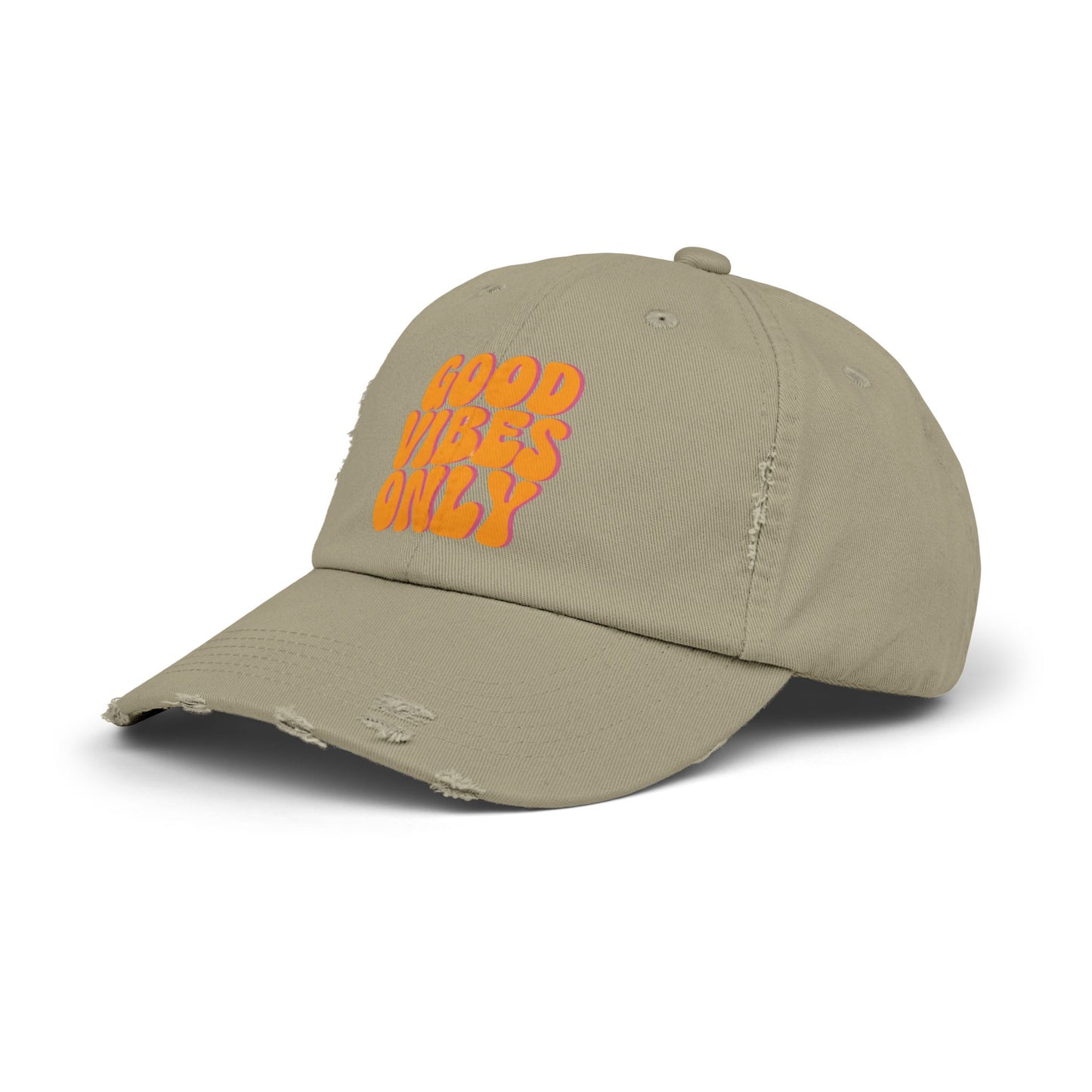 Good Vibes Only Distressed Cap