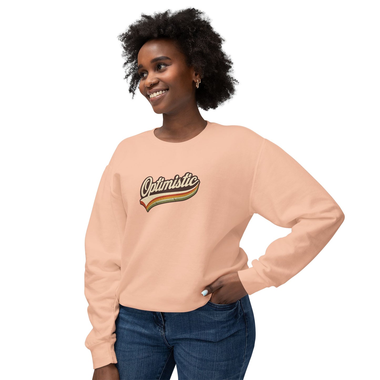Optimistic Unisex Lightweight Crewneck Sweatshirt