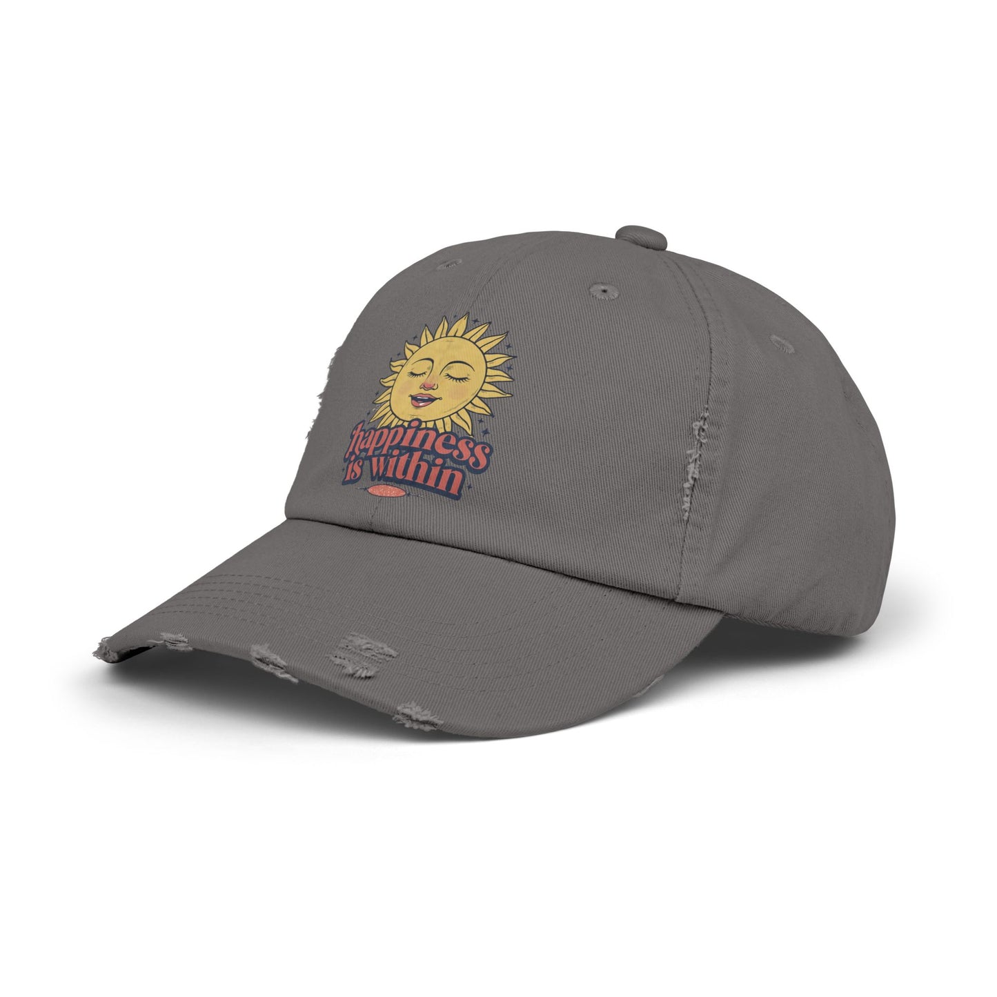 Happiness Is Within Distressed Cap