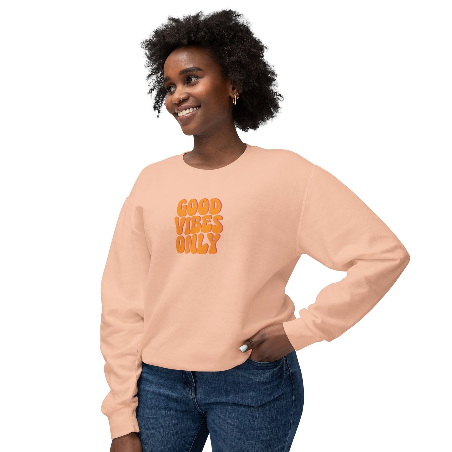 Good Vibes Only Lightweight Crewneck Sweatshirt