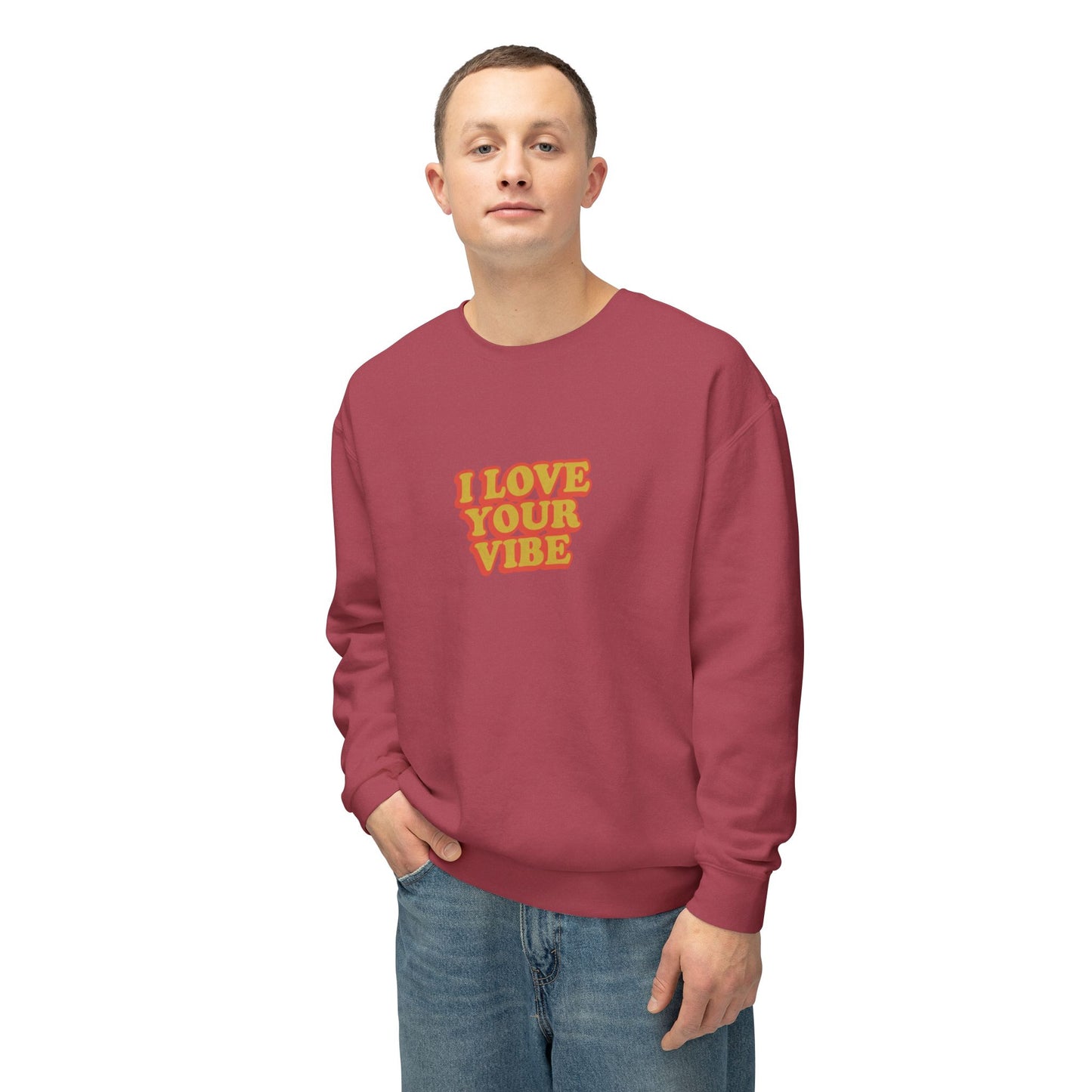 I Love Your Vibe Unisex Lightweight Crewneck Sweatshirt
