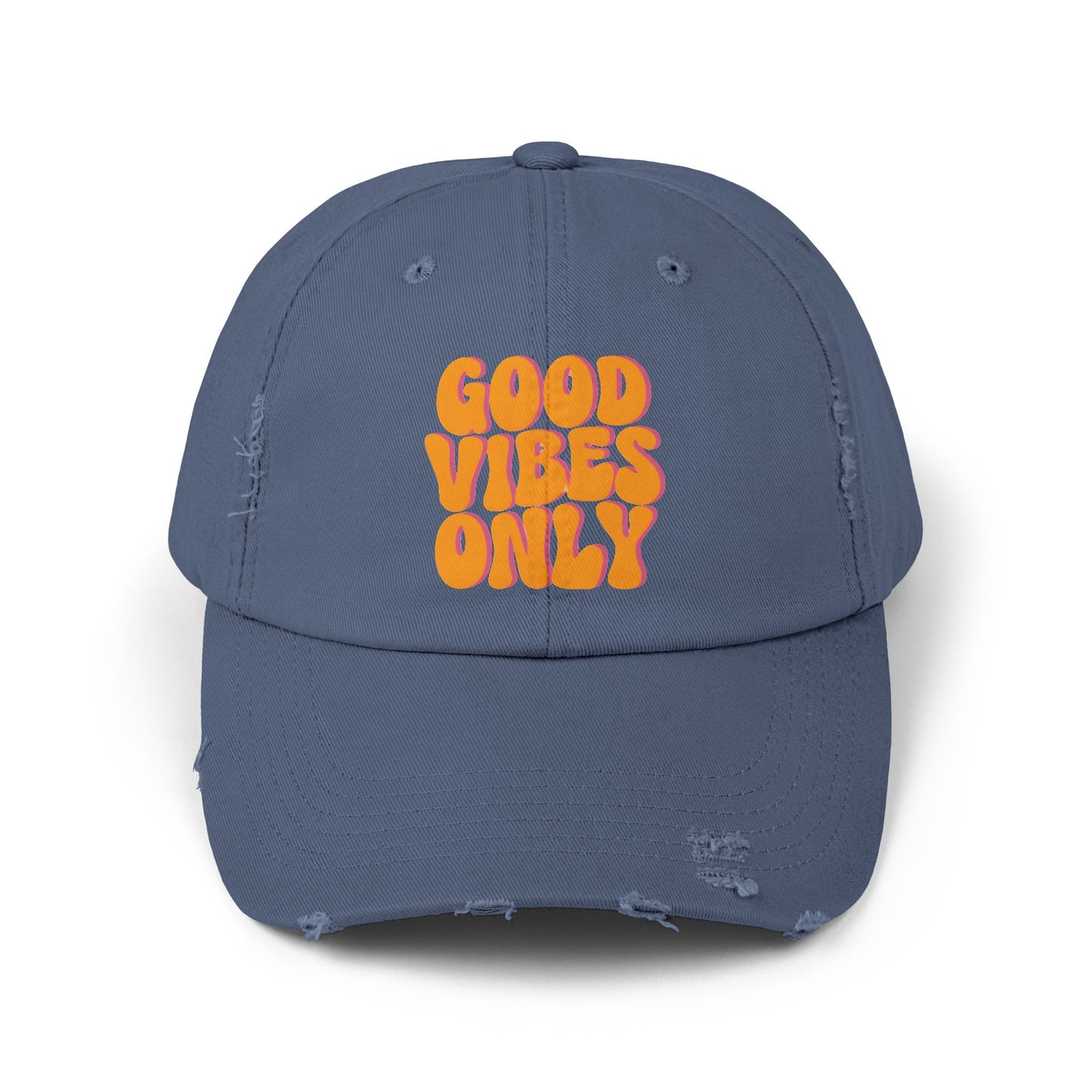 Good Vibes Only Distressed Cap