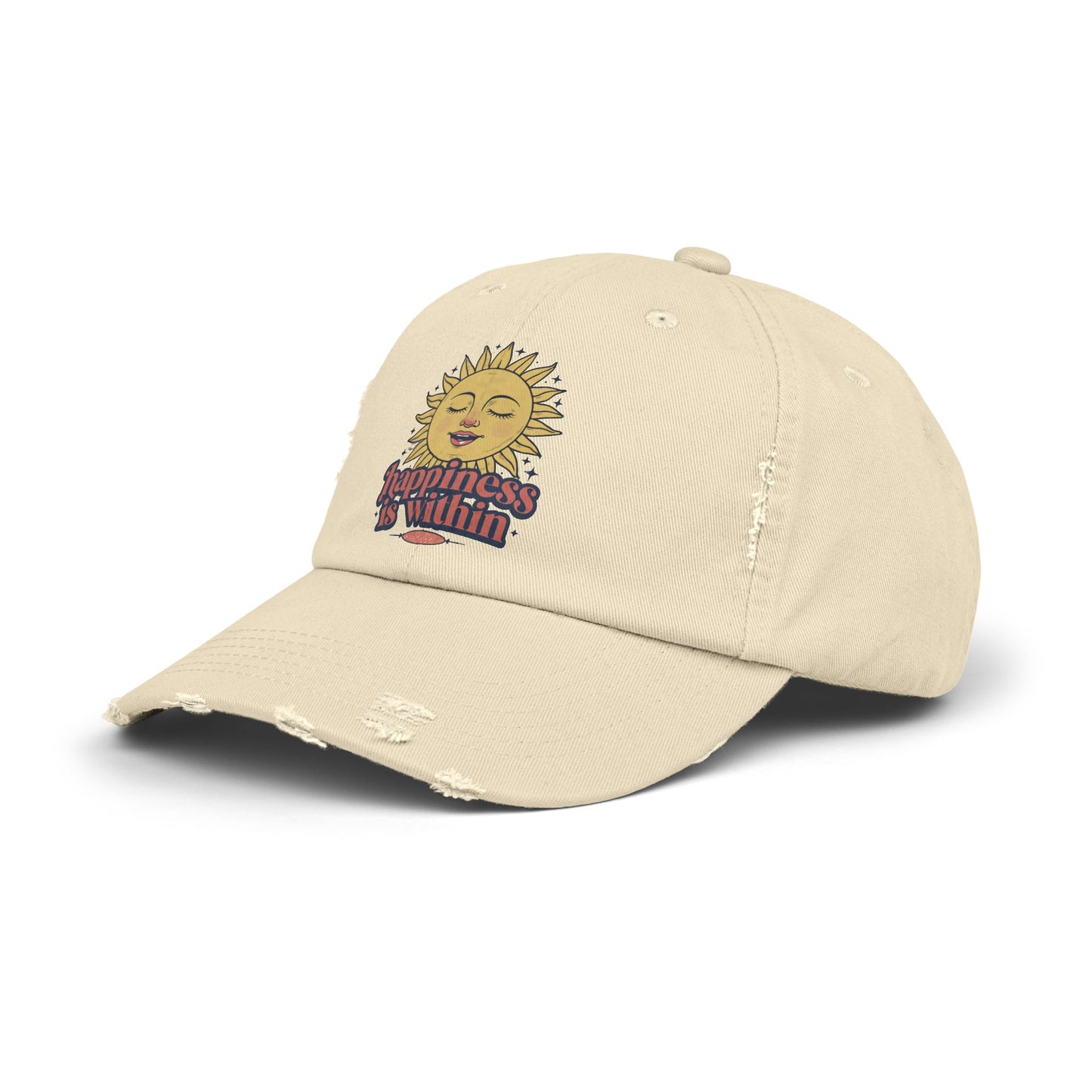 Happiness Is Within Distressed Cap