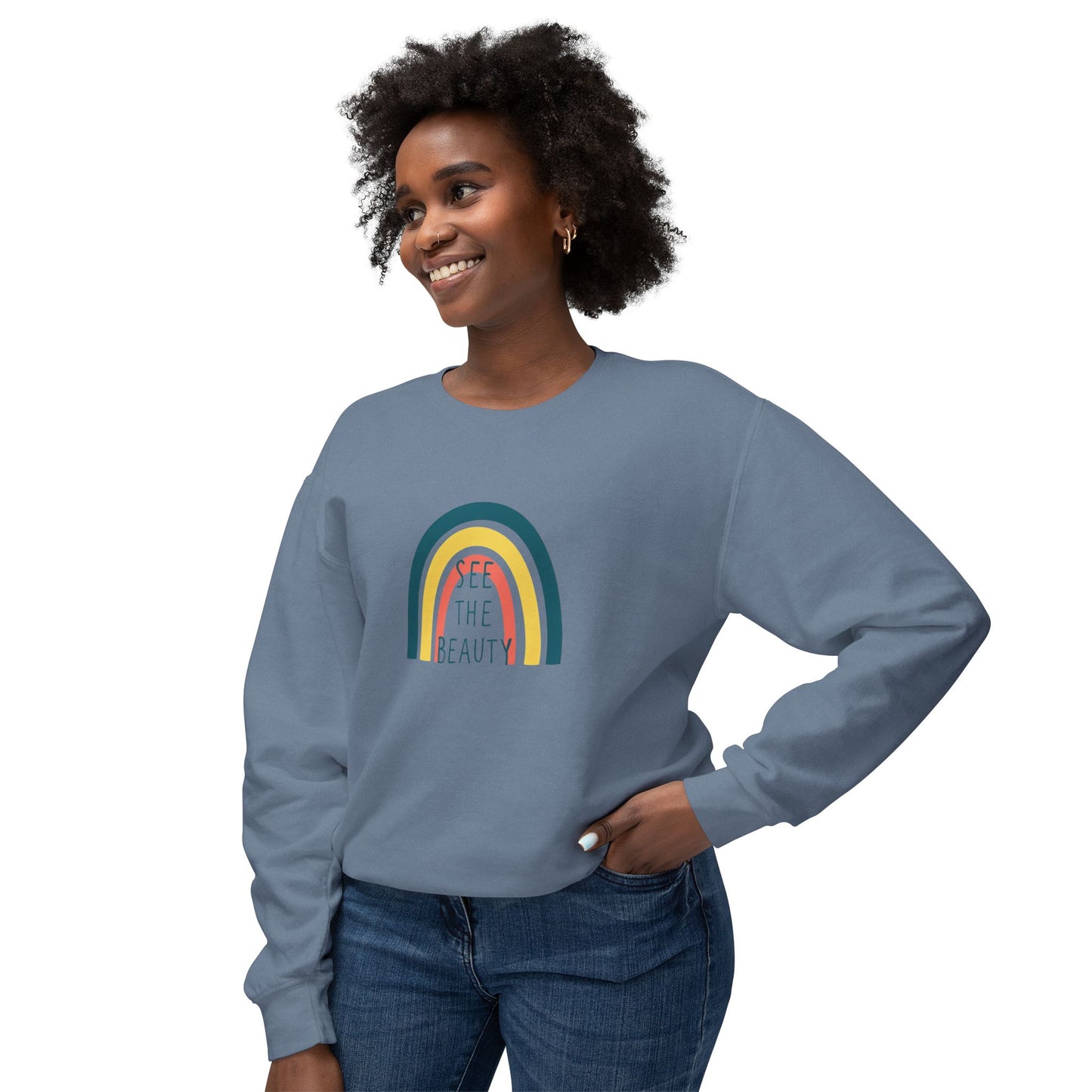 See The Beauty Unisex Lightweight Crewneck Sweatshirt