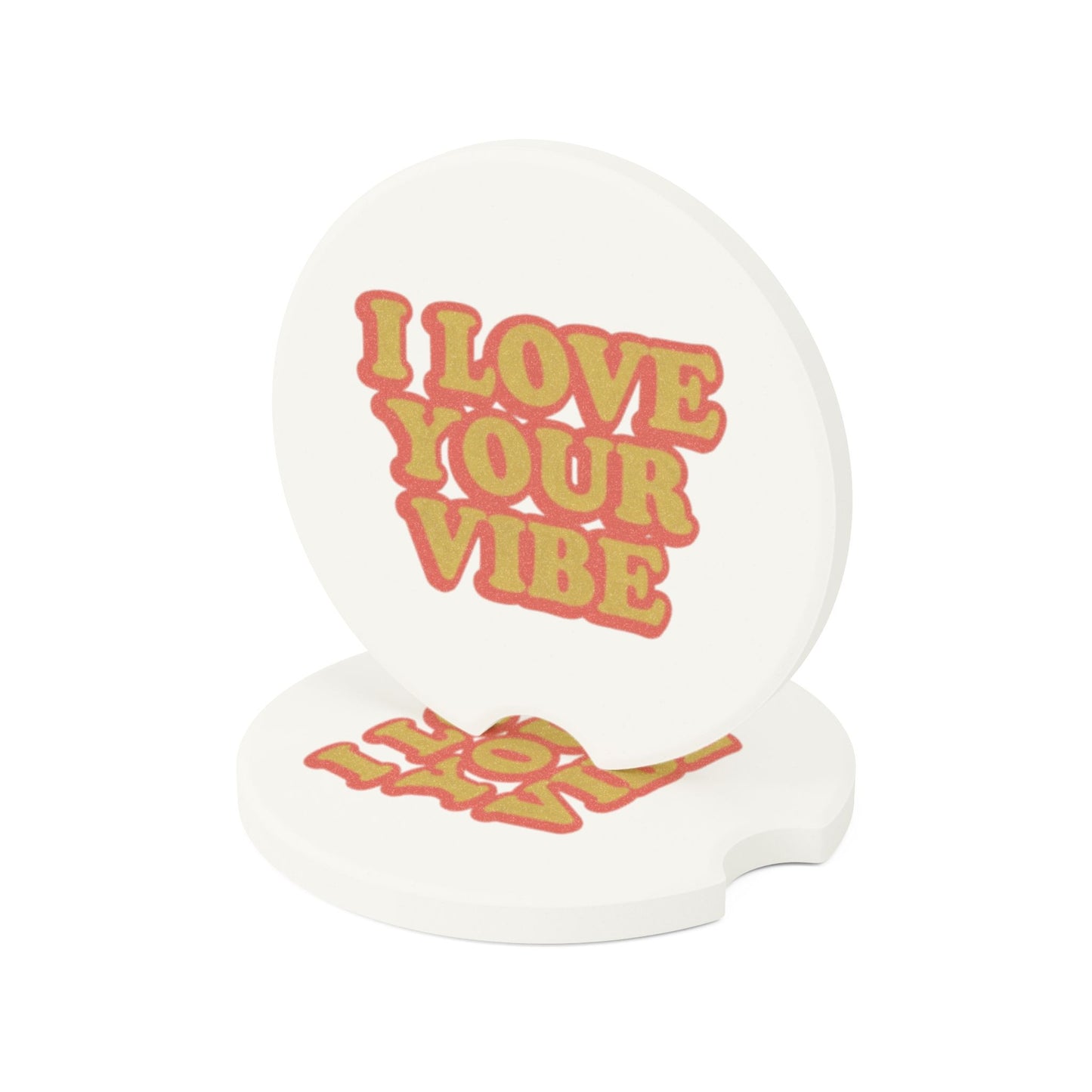 I Love Your Vibe Soapstone Car Coasters