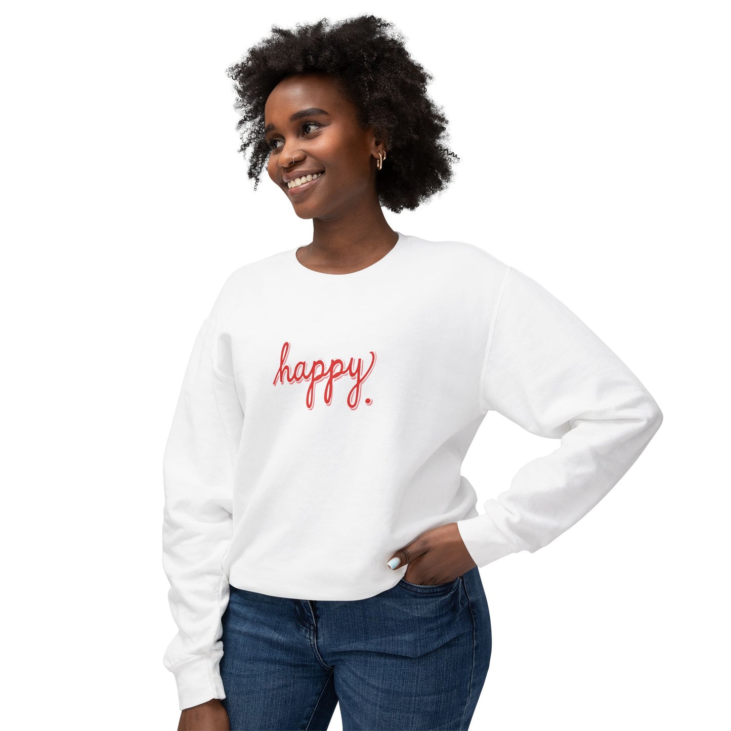 Happy Unisex Crewneck Sweatshirt