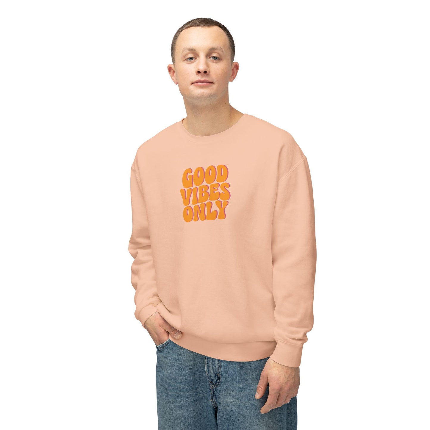 Good Vibes Only Lightweight Crewneck Sweatshirt
