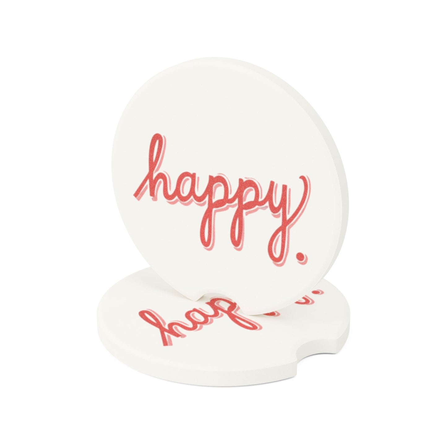 Happy Soapstone Car Coaster