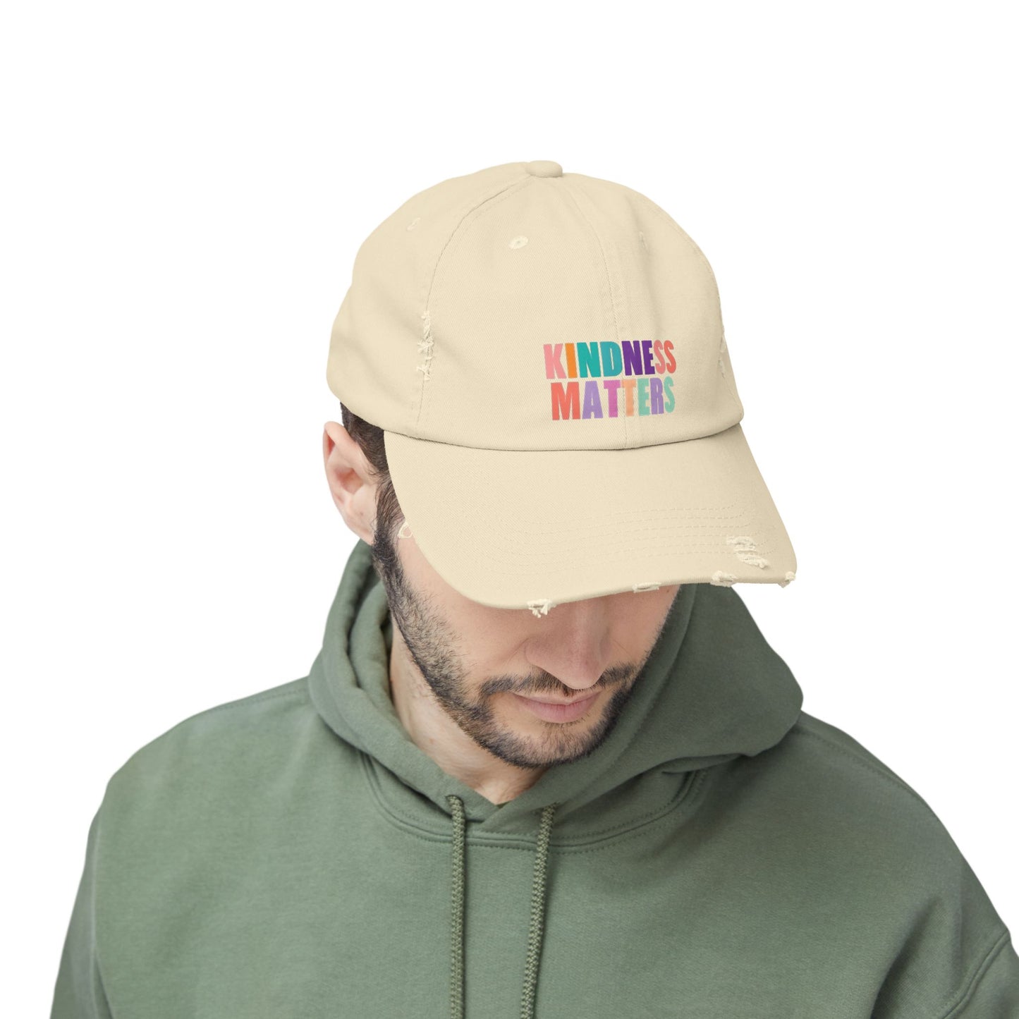 Kindness Matters Unisex Distressed Cap