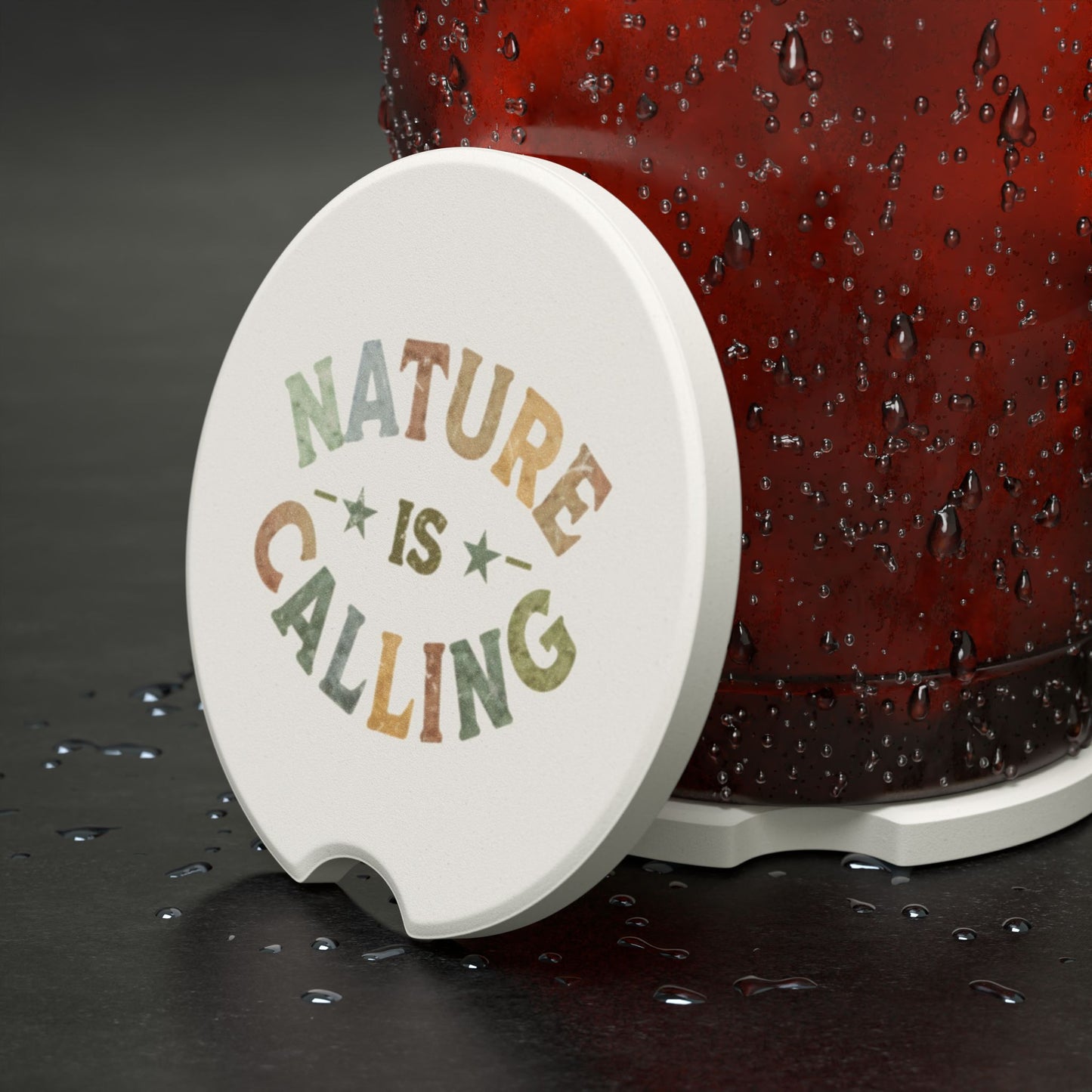 Nature Is Calling Soapstone Car Coaster