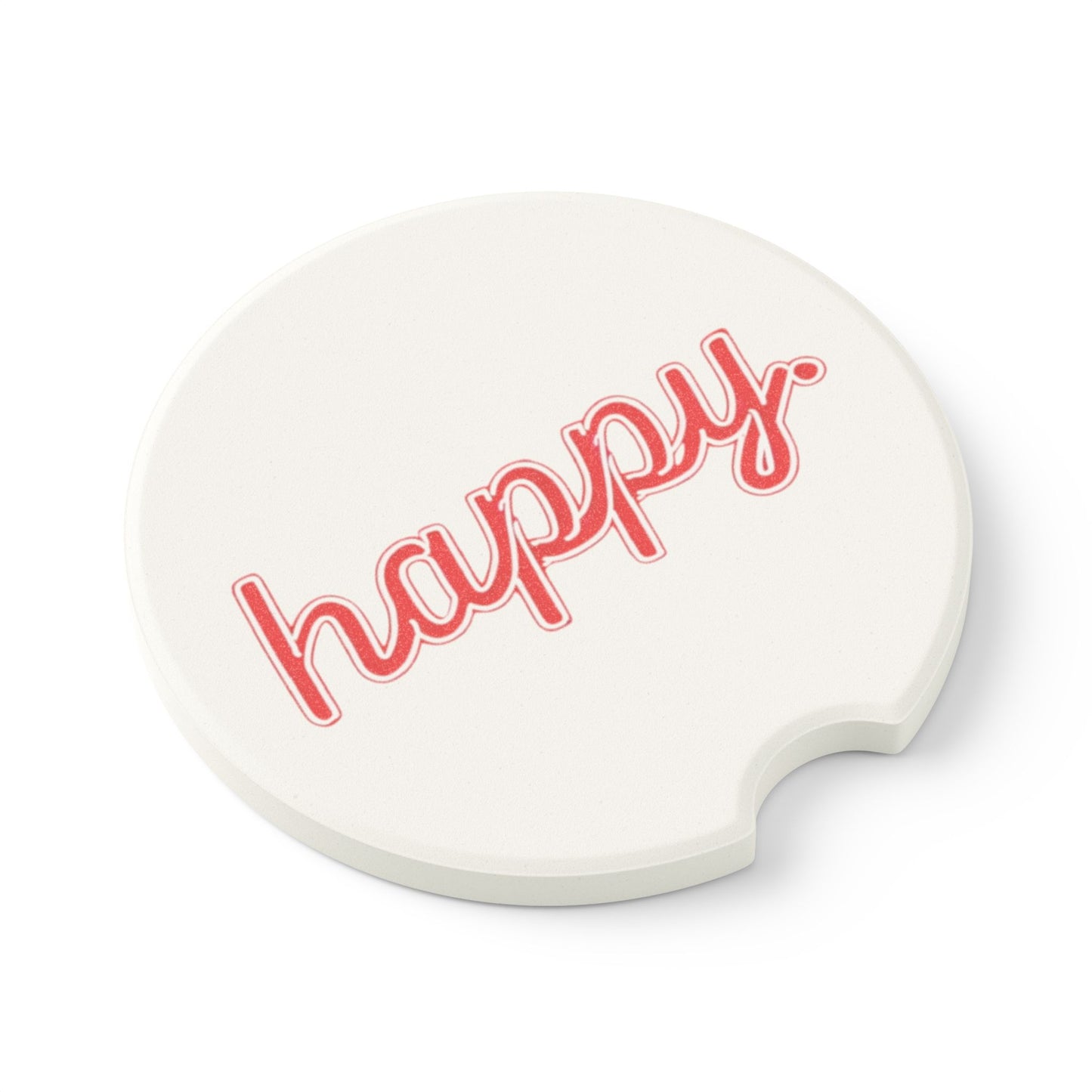 Happy Soapstone Car Coaster