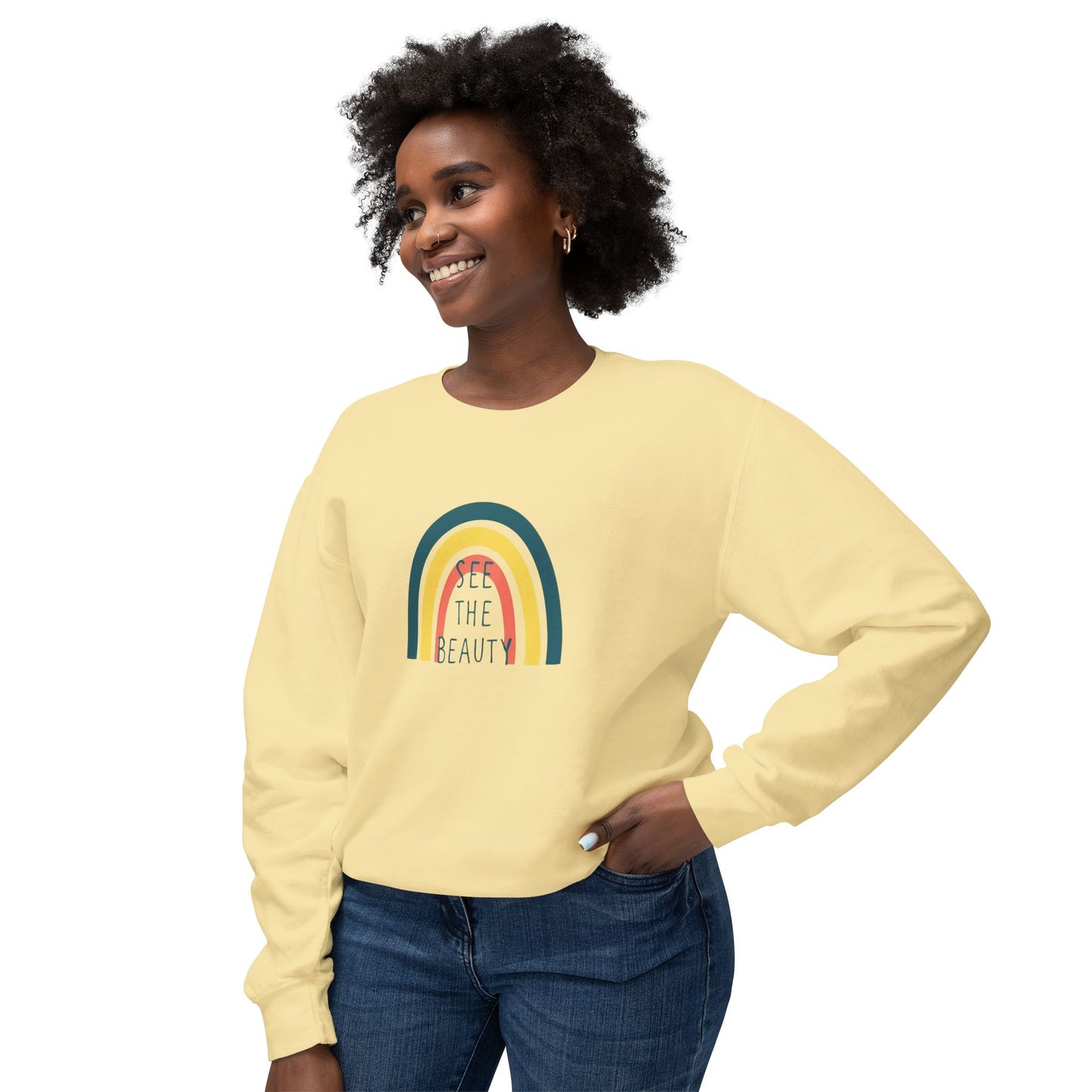 See The Beauty Unisex Lightweight Crewneck Sweatshirt