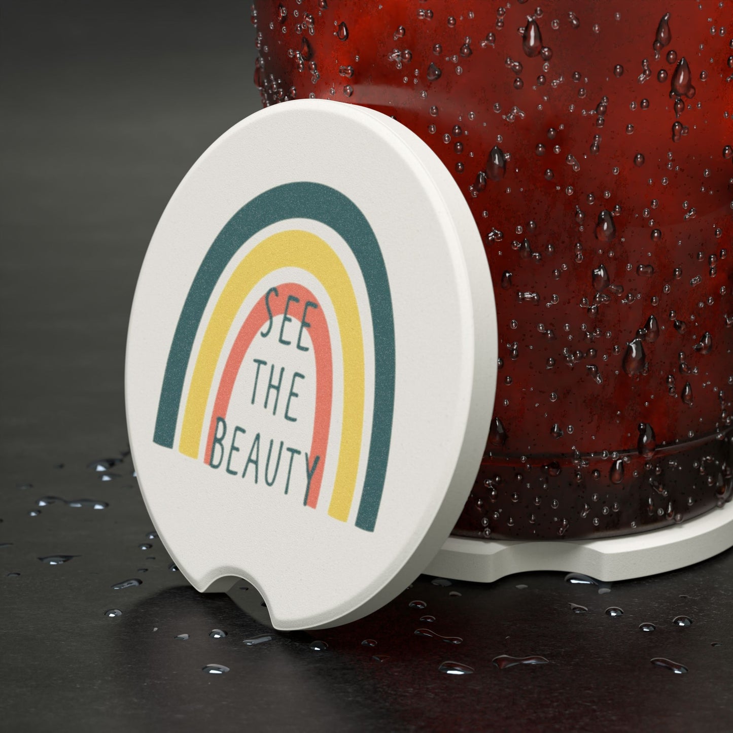See The Beauty Car Soapstone Coaster
