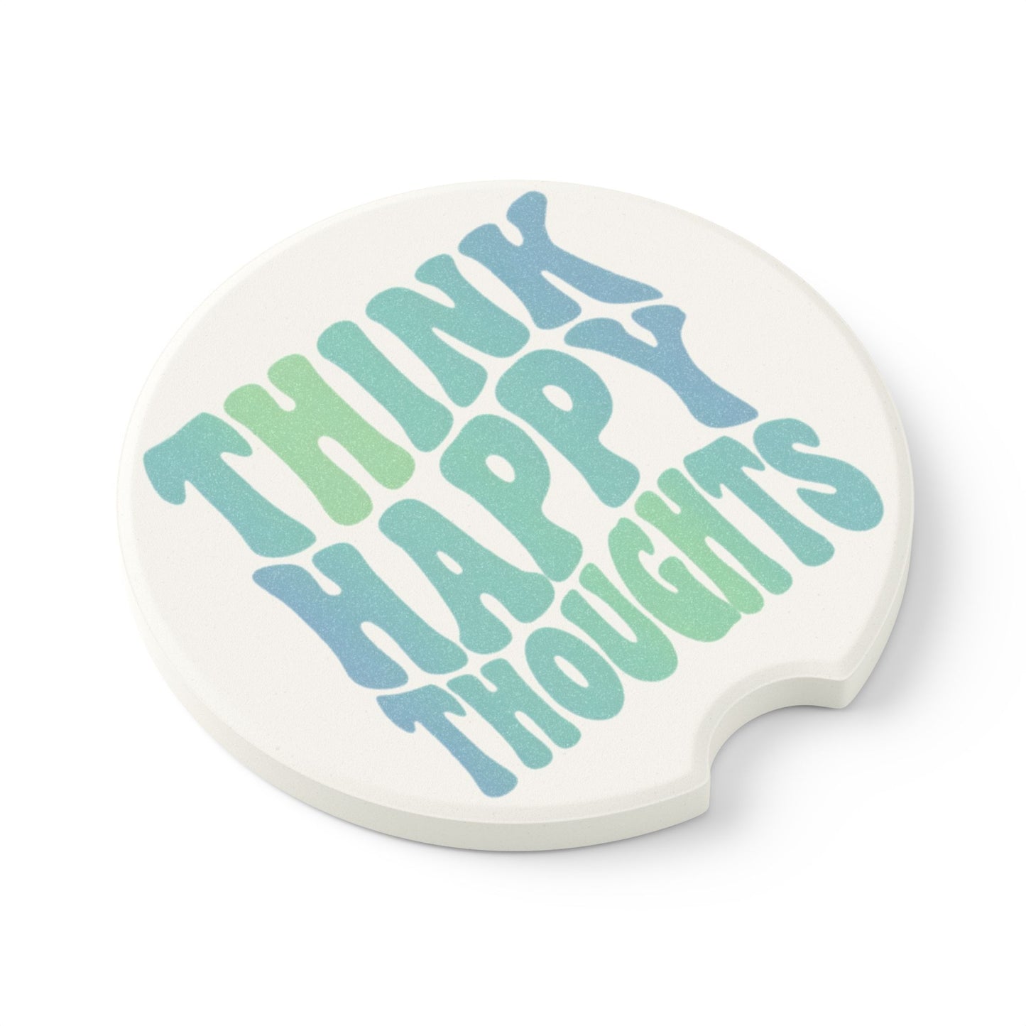 Think Happy Thought Car Soapstone Coaster