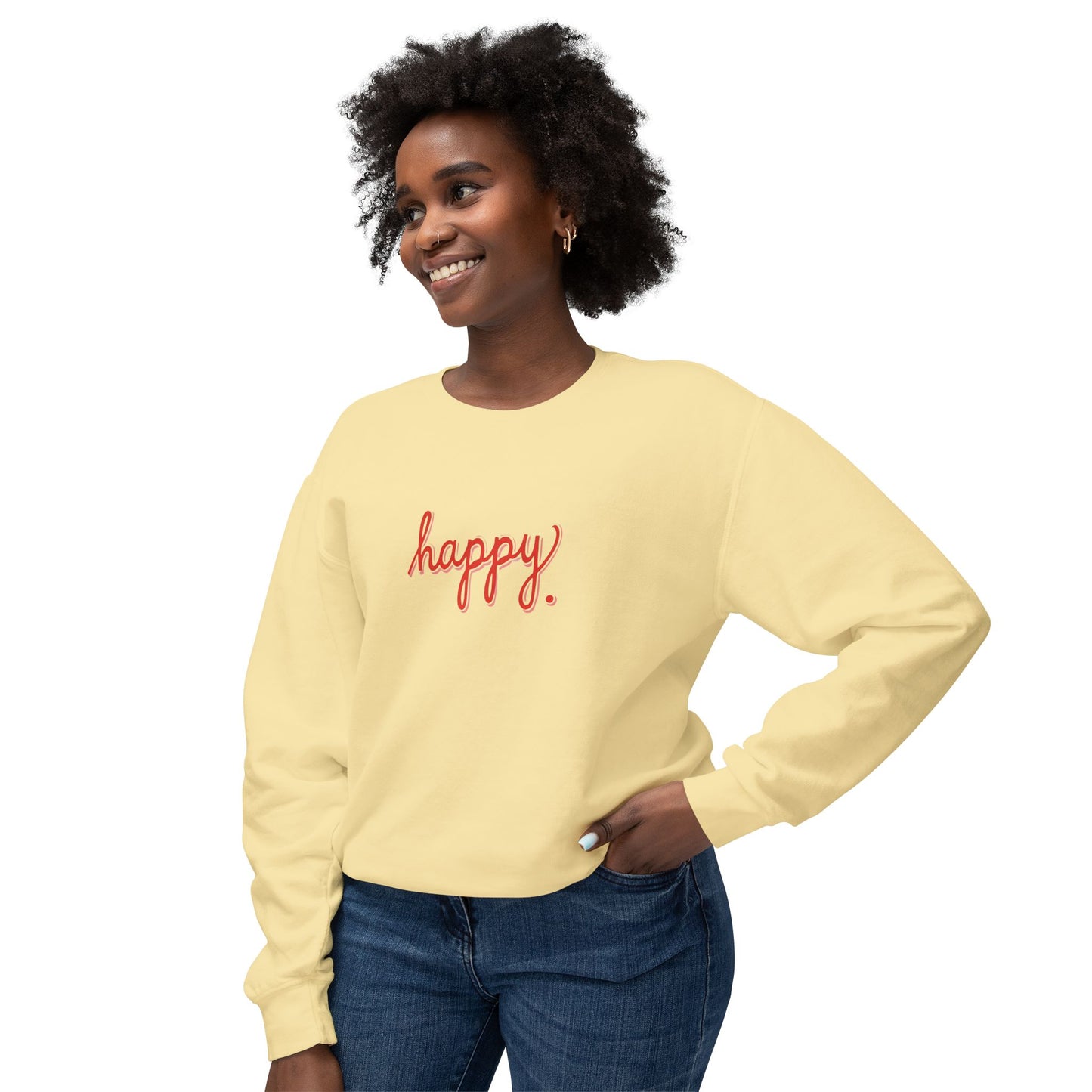 Happy Unisex Crewneck Sweatshirt