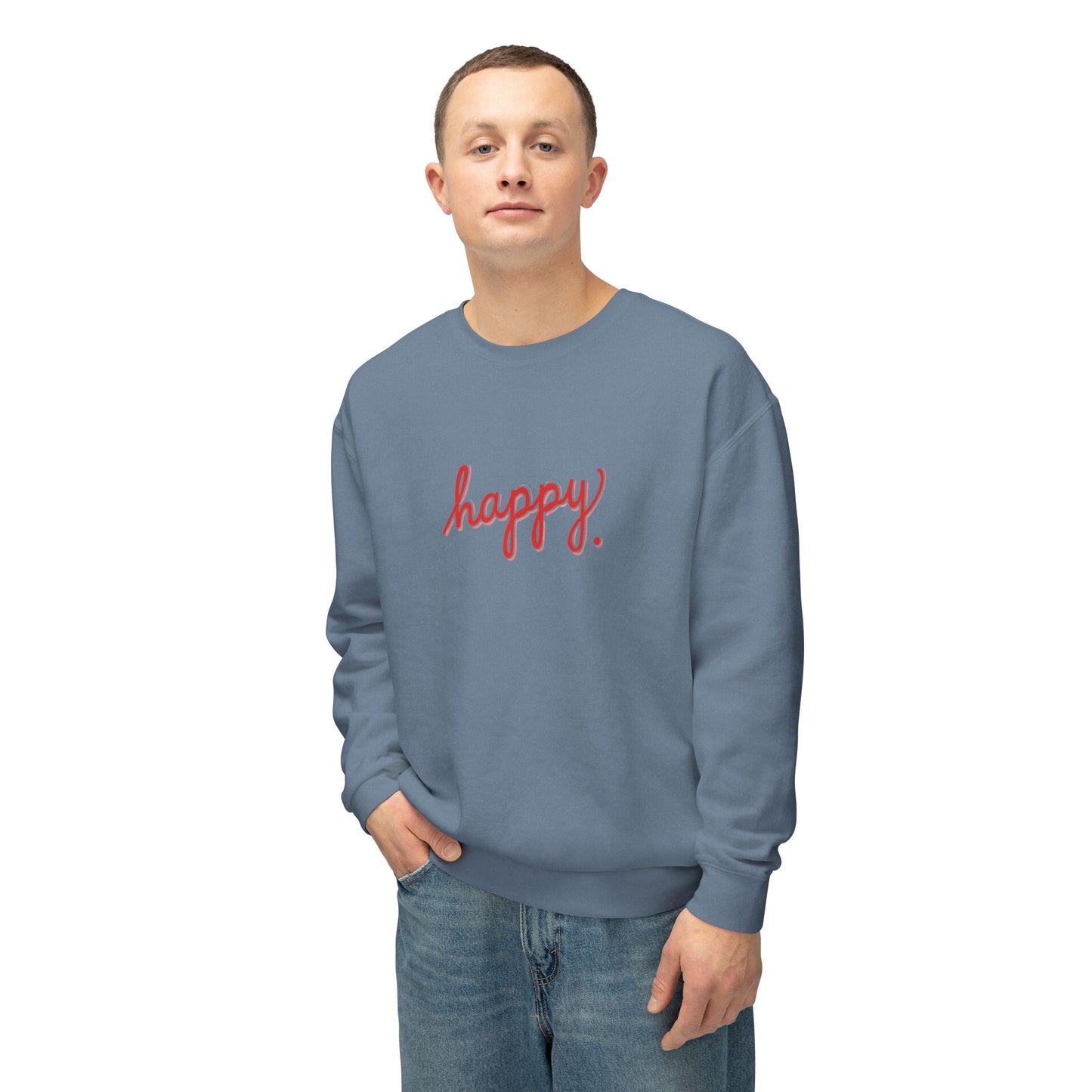 Happy Unisex Crewneck Sweatshirt