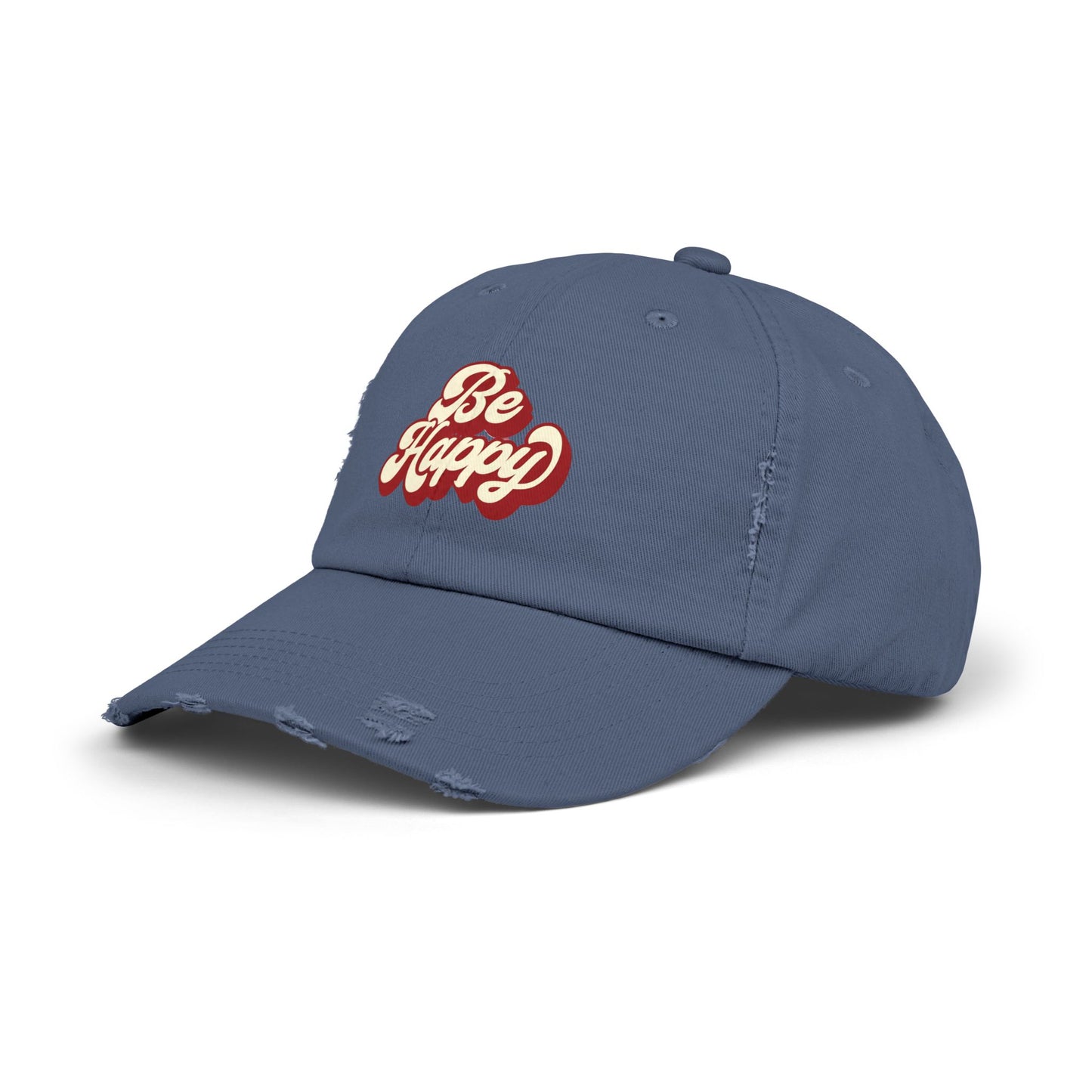 Be Happy Unisex Distressed Cap