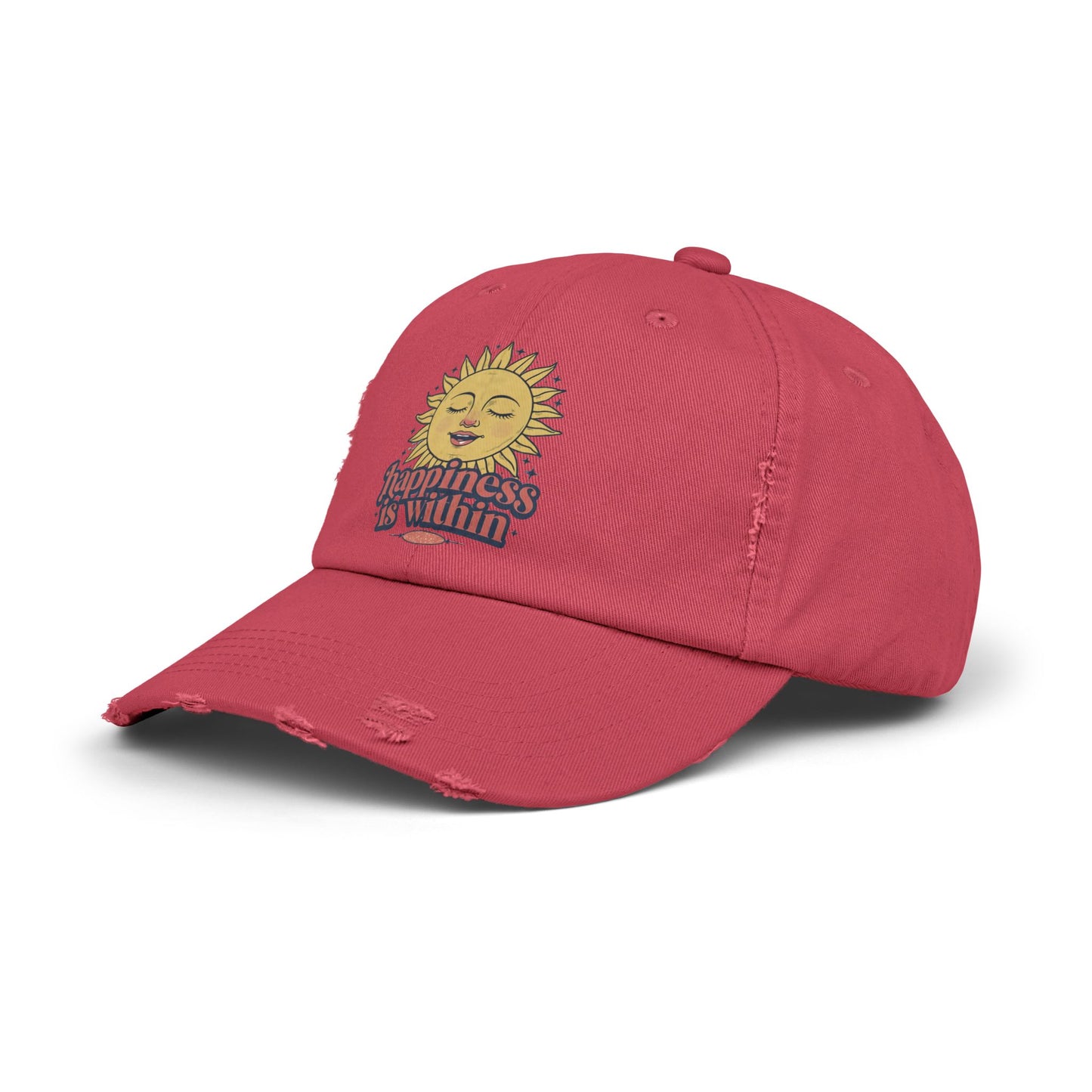 Happiness Is Within Distressed Cap